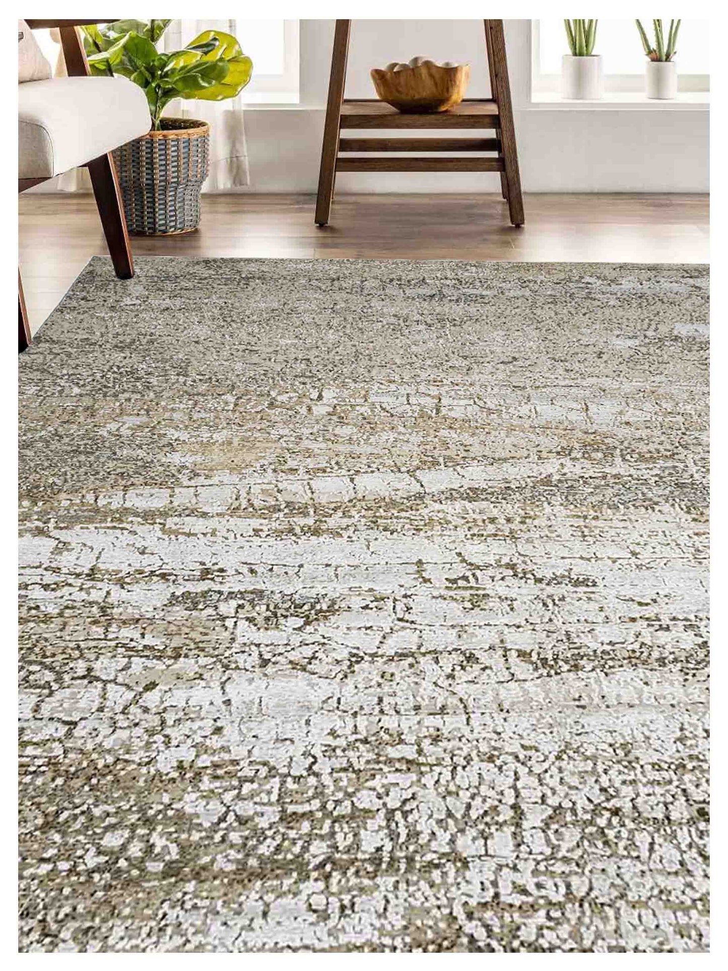 Artisan Tawny  Grey Lt.Gold Transitional Knotted Rug