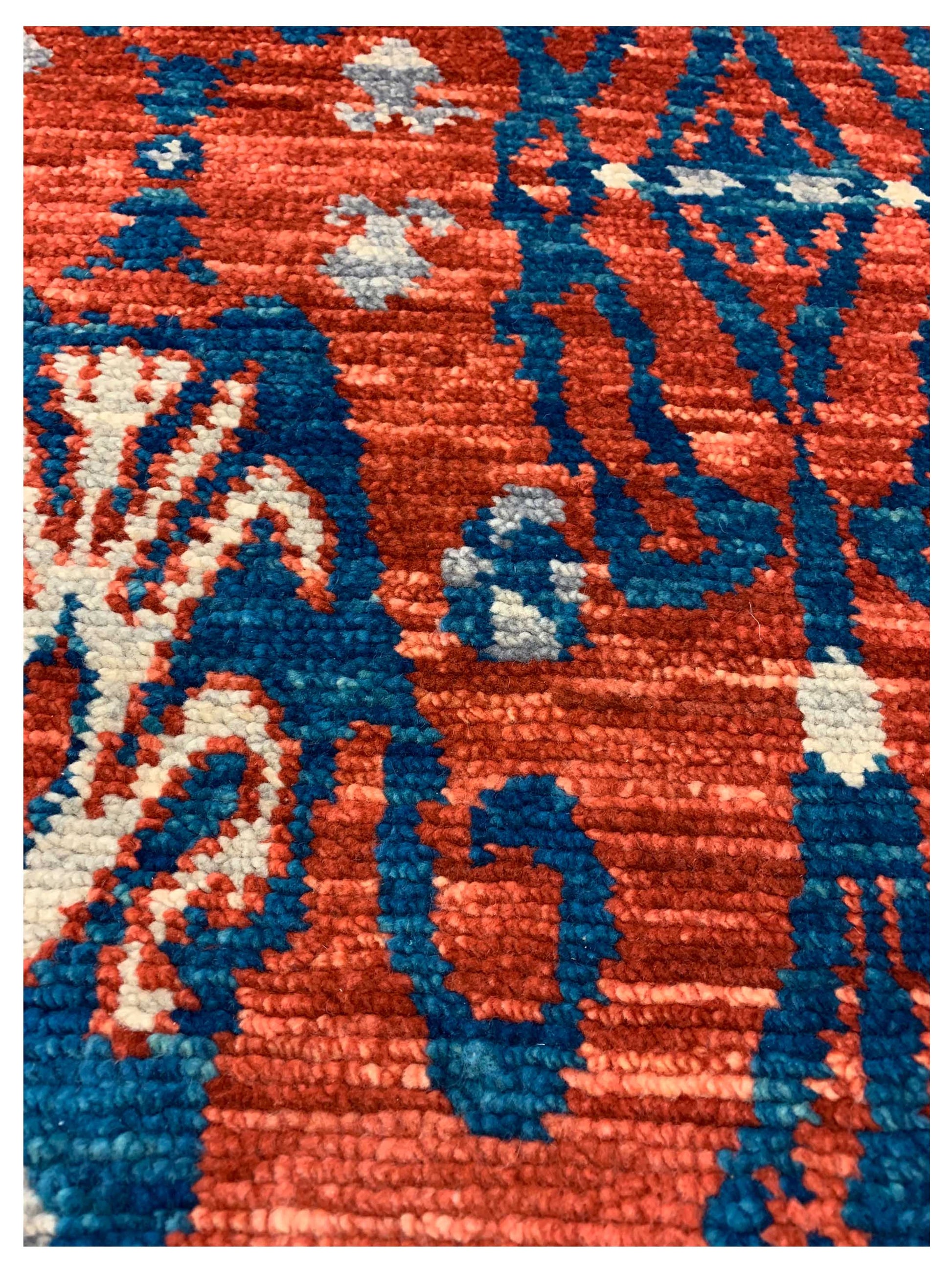 Artisan Amanda Rust Blue Transitional Knotted Rug - Rugs - Artisan - Atlanta Designer Rugs