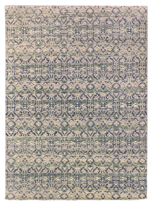 Artisan Amanda Grey Silver Transitional Knotted Rug - Rugs - Artisan - Atlanta Designer Rugs