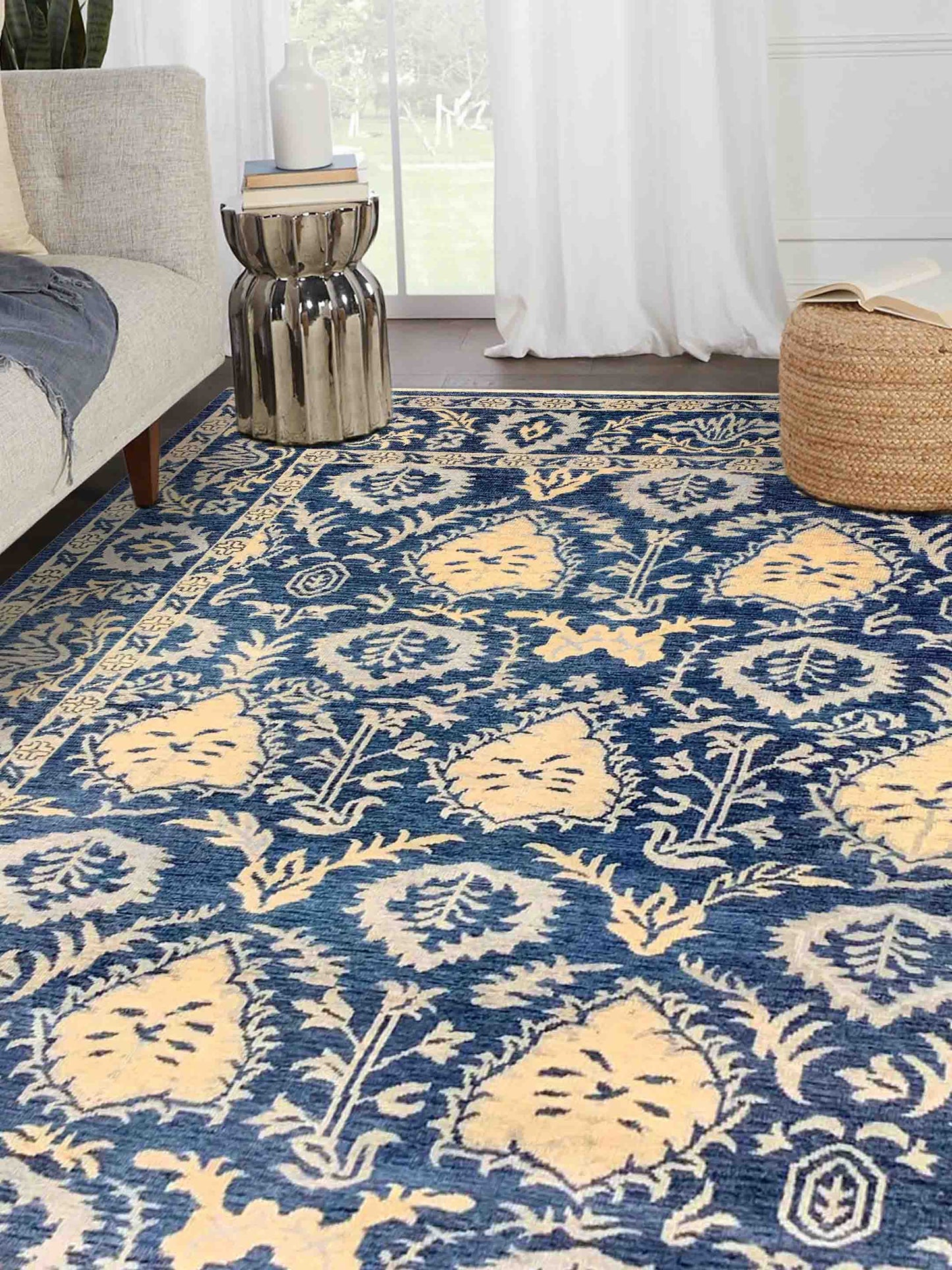 Artisan Emma Navy Traditional Knotted Rug - Rugs - Artisan - Atlanta Designer Rugs