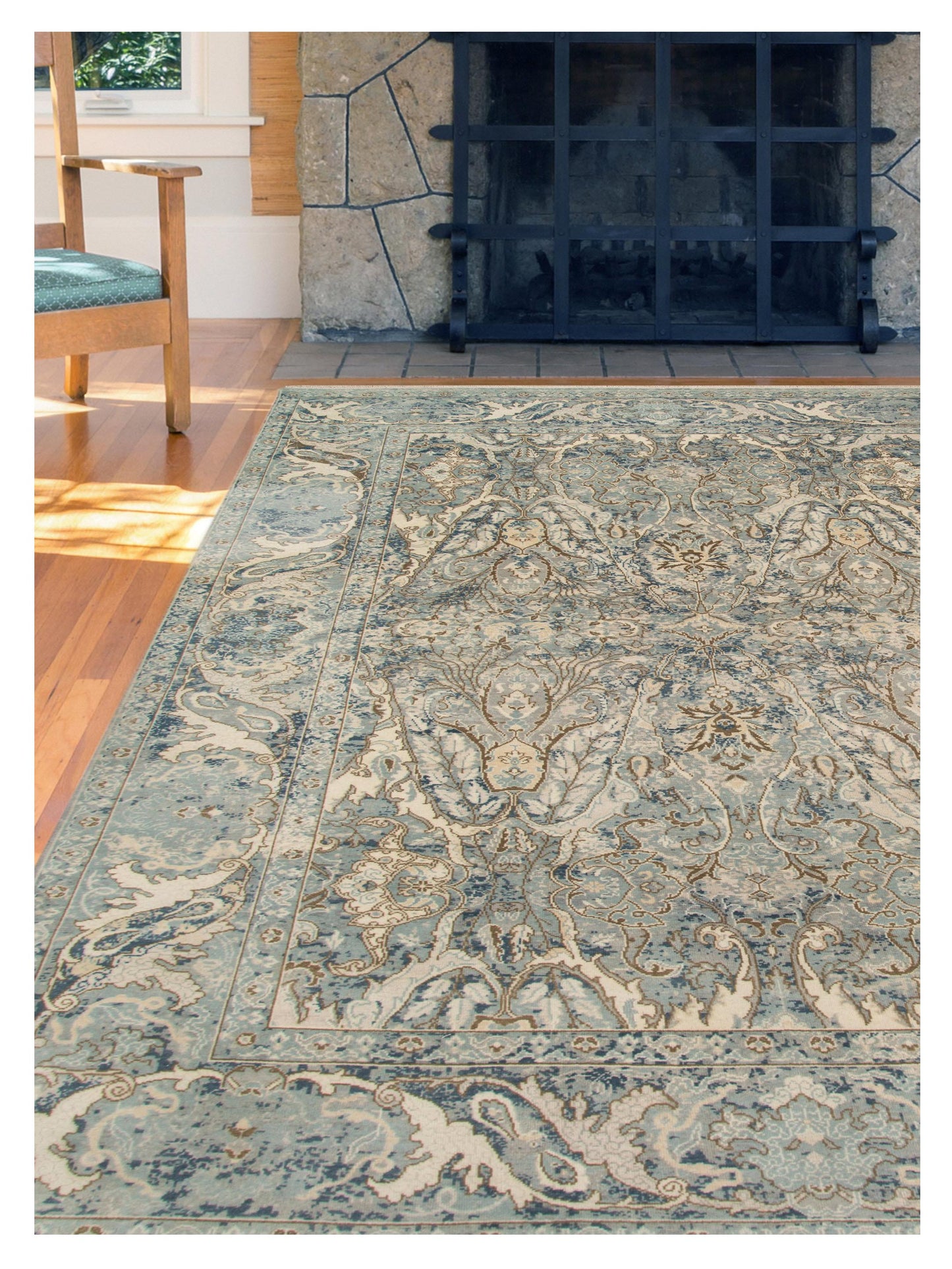 Limited Legacy Vintage LE-510 POLO BLUE  Traditional Knotted Rug