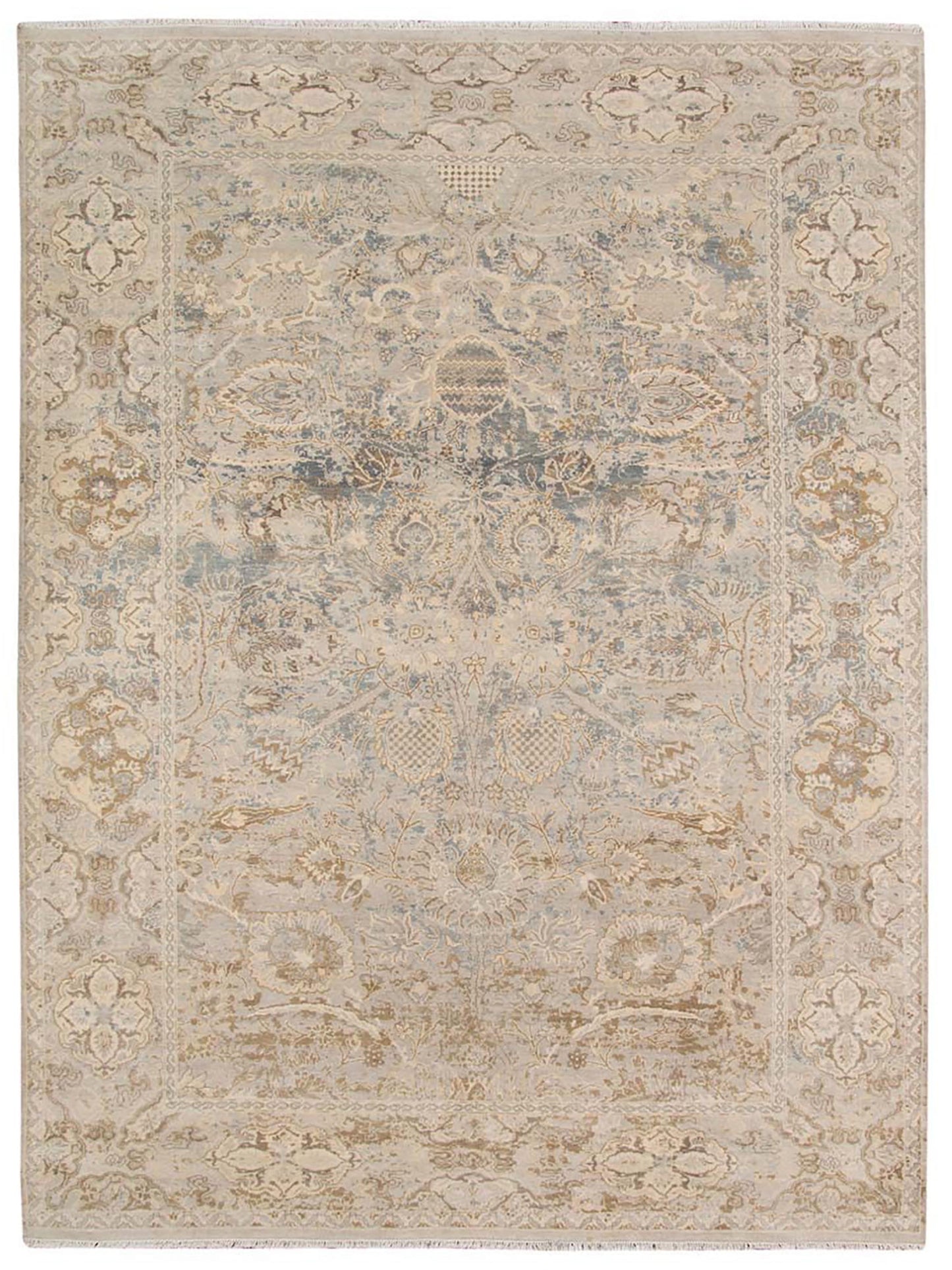 Limited Legacy Vintage LE-553 POLO BLUE Traditional Knotted Rug