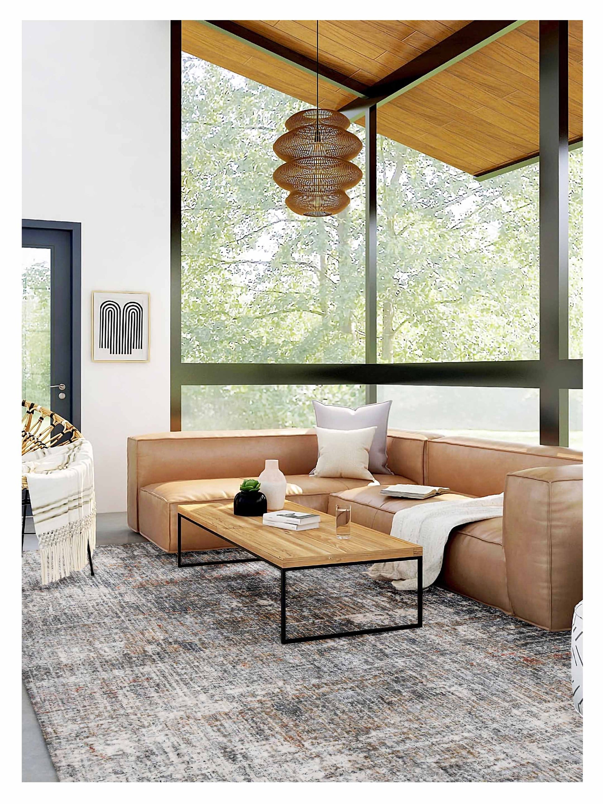 Limited Westonia WES - 903 GRAY ORANGE Transitional Machinemade Rug - Rugs - Limited - Atlanta Designer Rugs