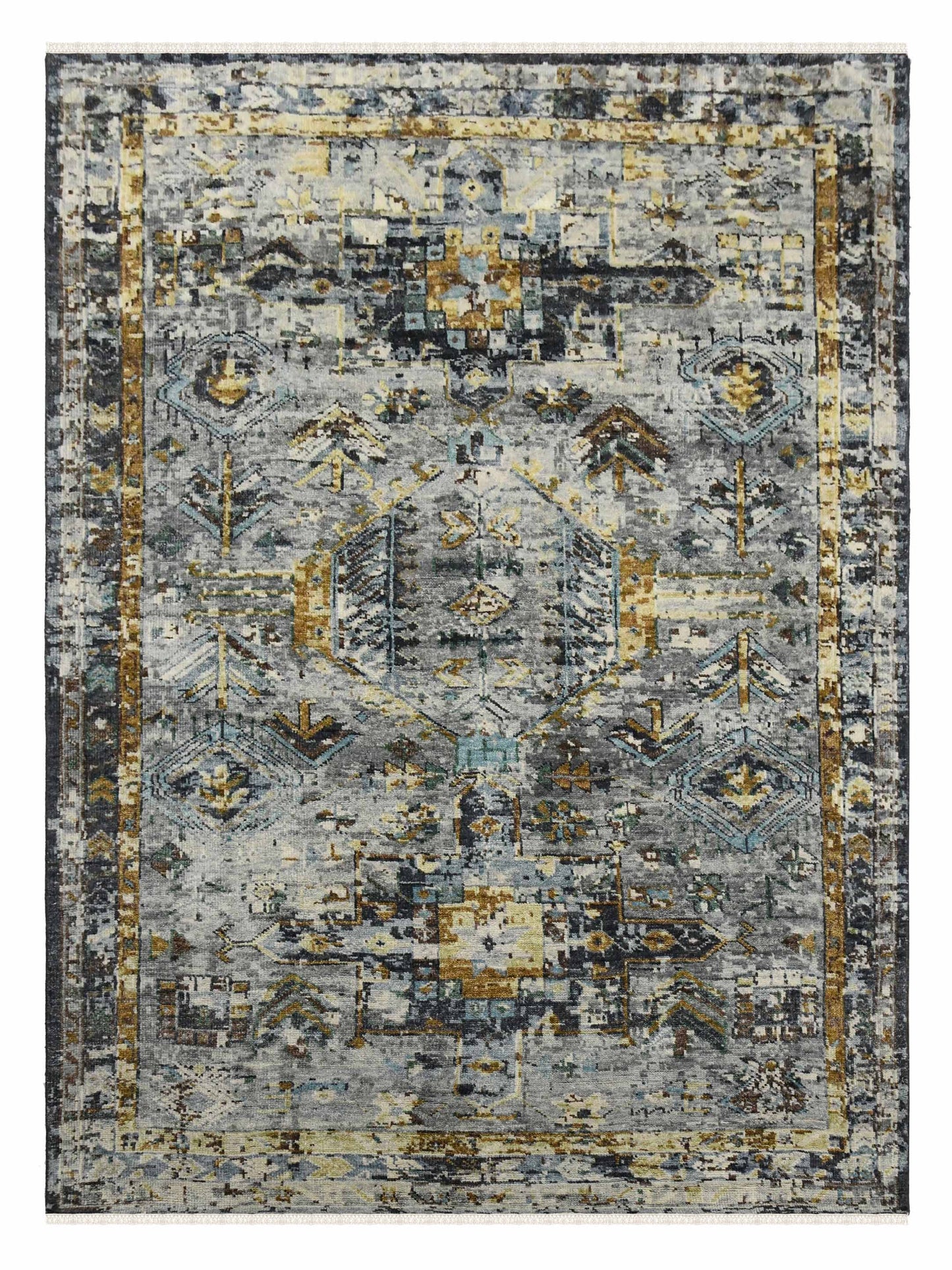 Limited Woodburn WOD-552 INDIGO Traditional Knotted Rug