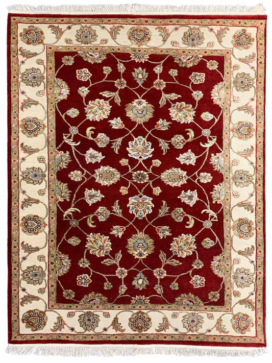 Artisan Winona Red Ivory Traditional Knotted Rug - Rugs - Artisan - Atlanta Designer Rugs