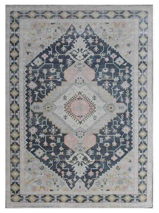 Artisan Freida FO-411 Charcoal Traditional Knotted Rug