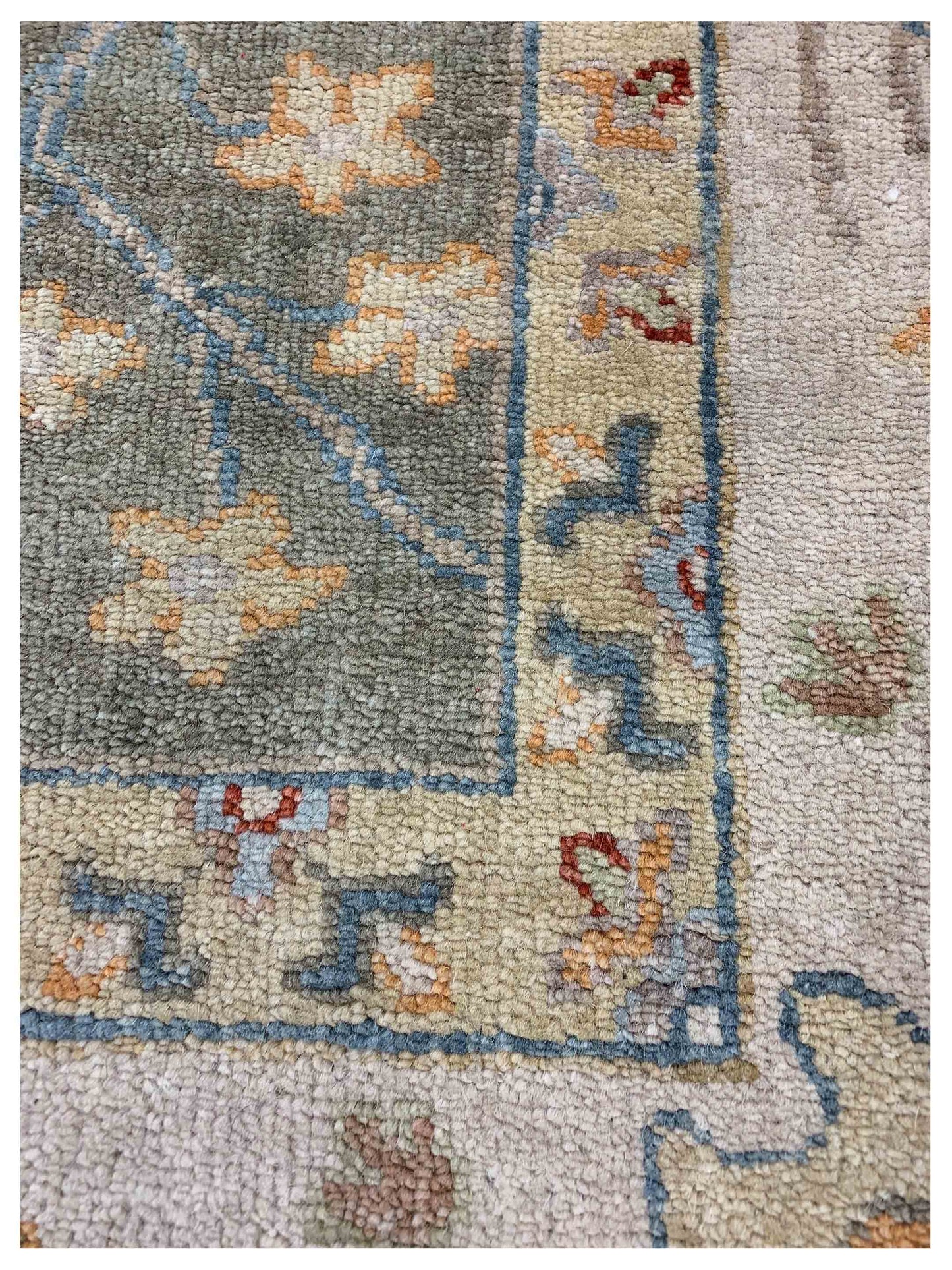 Artisan Julie Green Beige Transitional Knotted Rug - Rugs - Artisan - Atlanta Designer Rugs