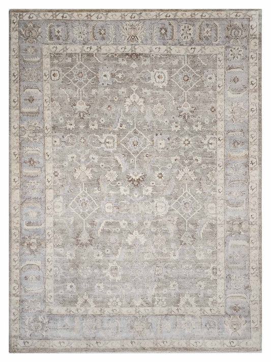 Artisan Julie Grey Silver Traditional Knotted Rug - Rugs - Artisan - Atlanta Designer Rugs