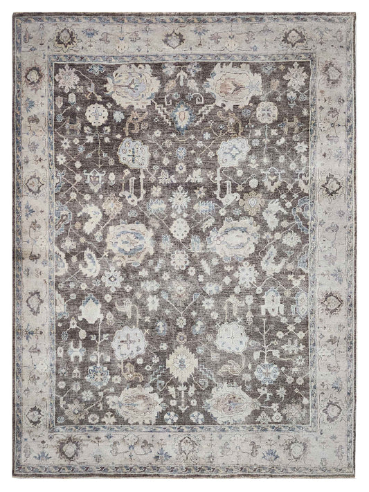 Artisan Julie Brown Beige Traditional Knotted Rug - Rugs - Artisan - Atlanta Designer Rugs