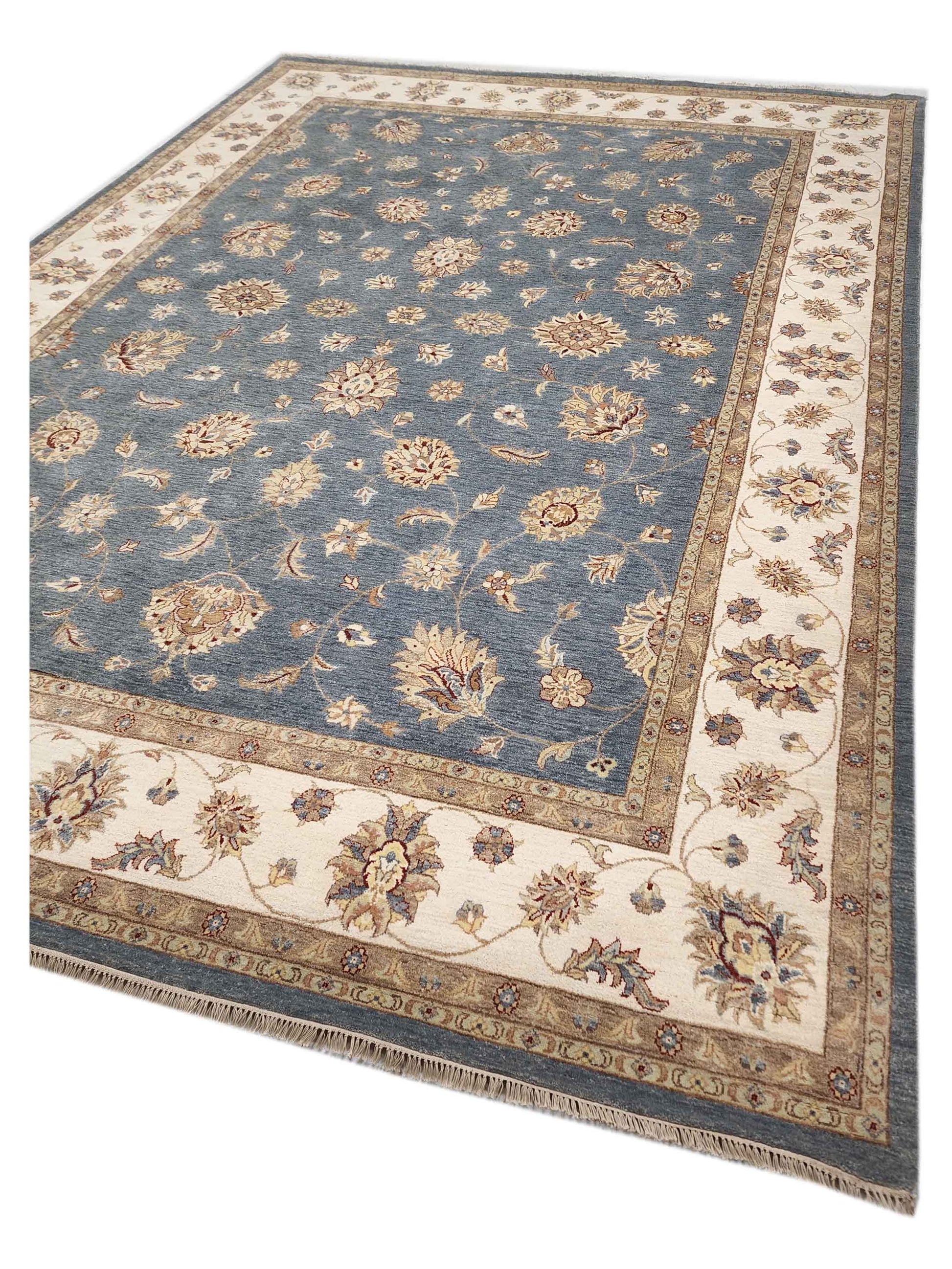 Artisan Zara Grey Beige Traditional Knotted Rug - Rugs - Artisan - Atlanta Designer Rugs