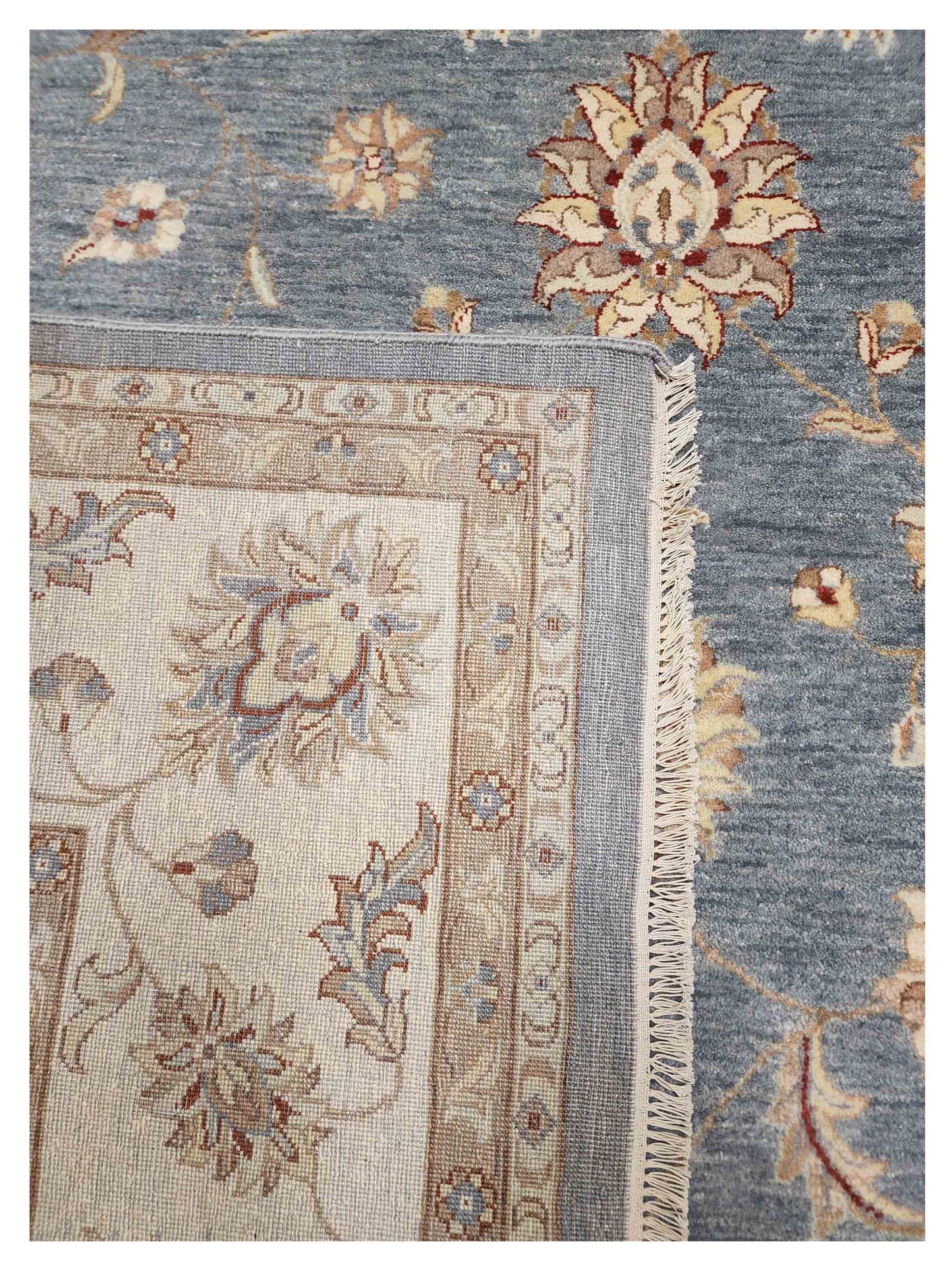 Artisan Zara Grey Beige Traditional Knotted Rug - Rugs - Artisan - Atlanta Designer Rugs