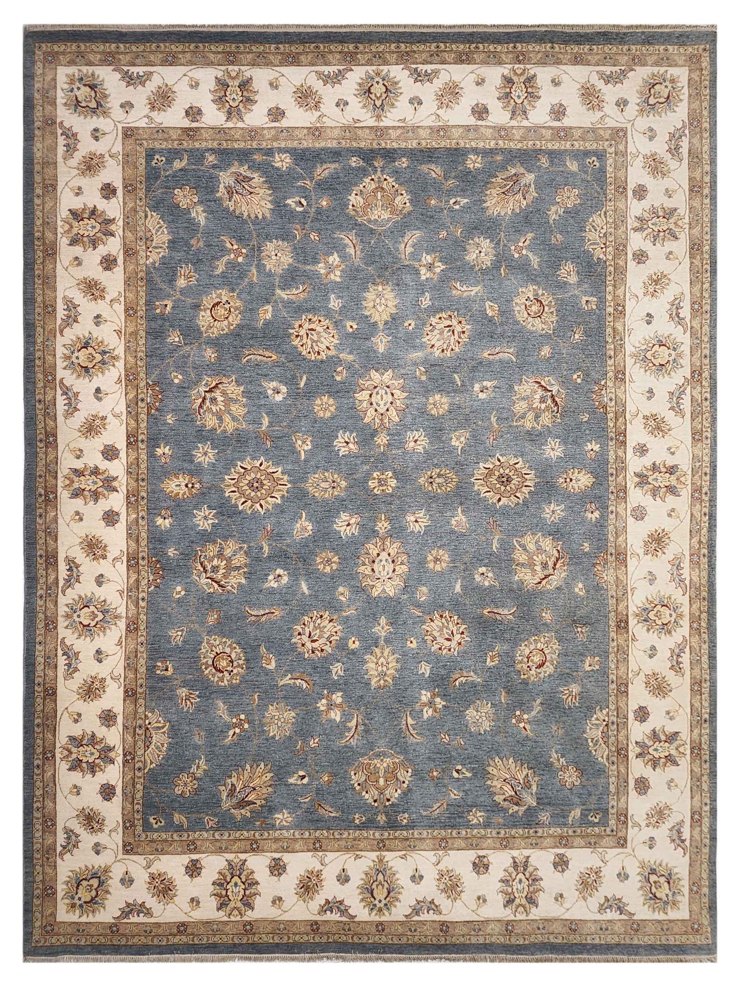 Artisan Zara Grey Beige Traditional Knotted Rug - Rugs - Artisan - Atlanta Designer Rugs