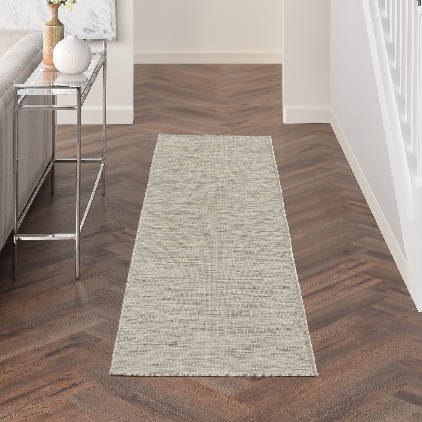 Nourison Home Positano POS01 Light Grey  Contemporary Machinemade Rug