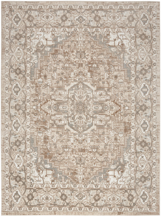 Nourison Home Quarry QUA05 Beige  Transitional Machinemade Rug