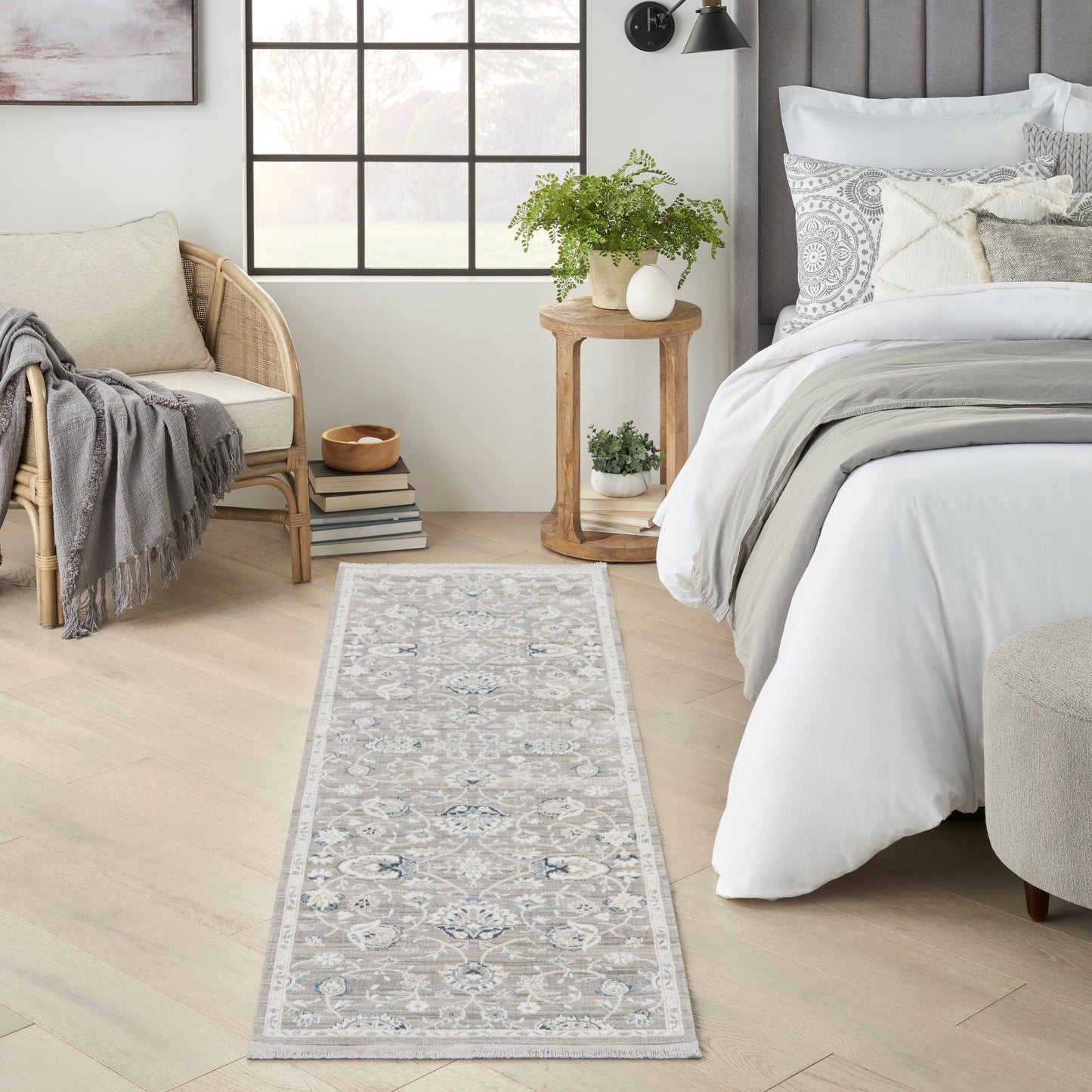 Nourison Home Lennox LEN01 Grey Ivory  Transitional Machinemade Rug