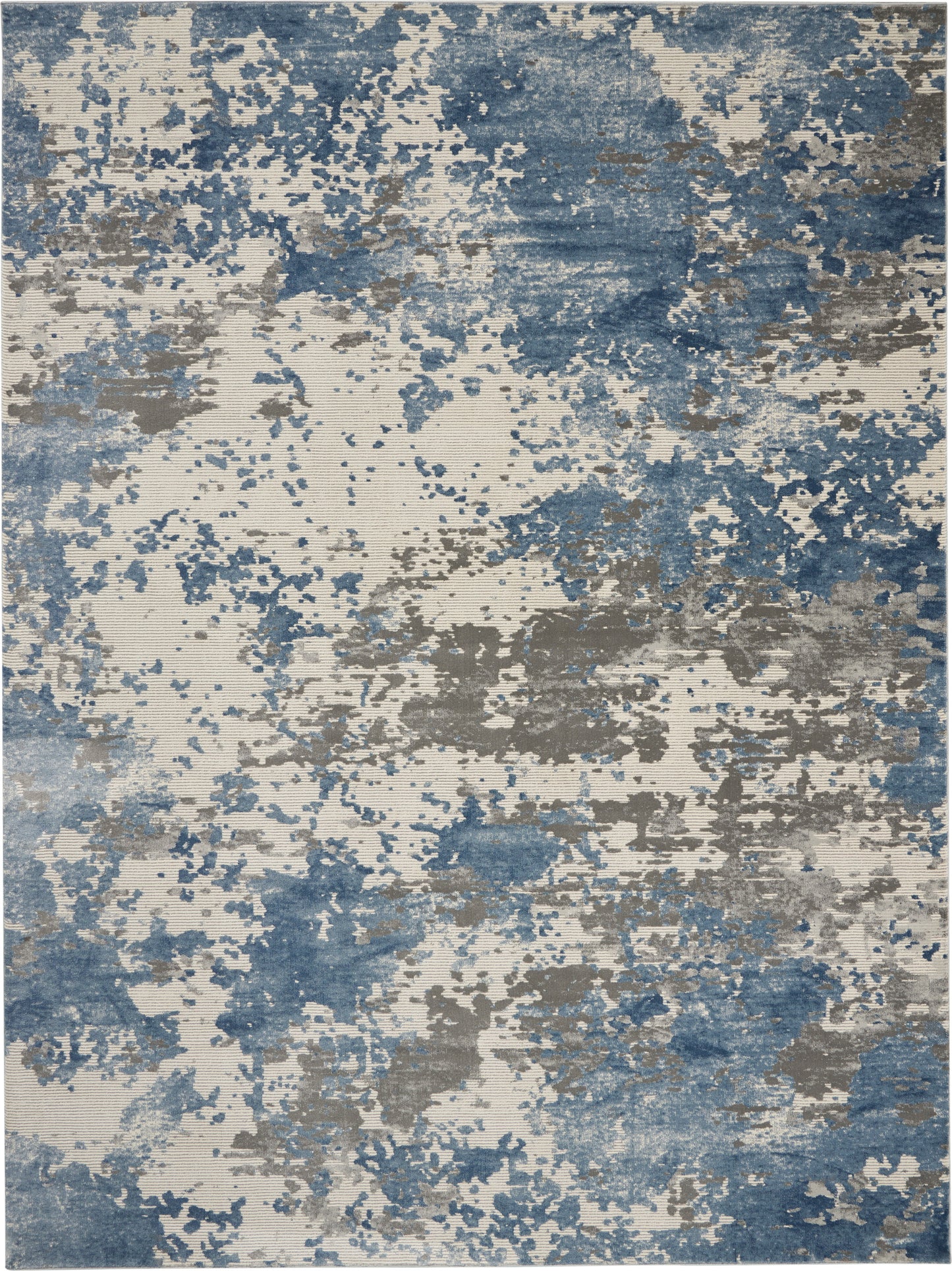 Nourison Home Rustic Textures RUS08 Grey Blue  Contemporary Machinemade Rug