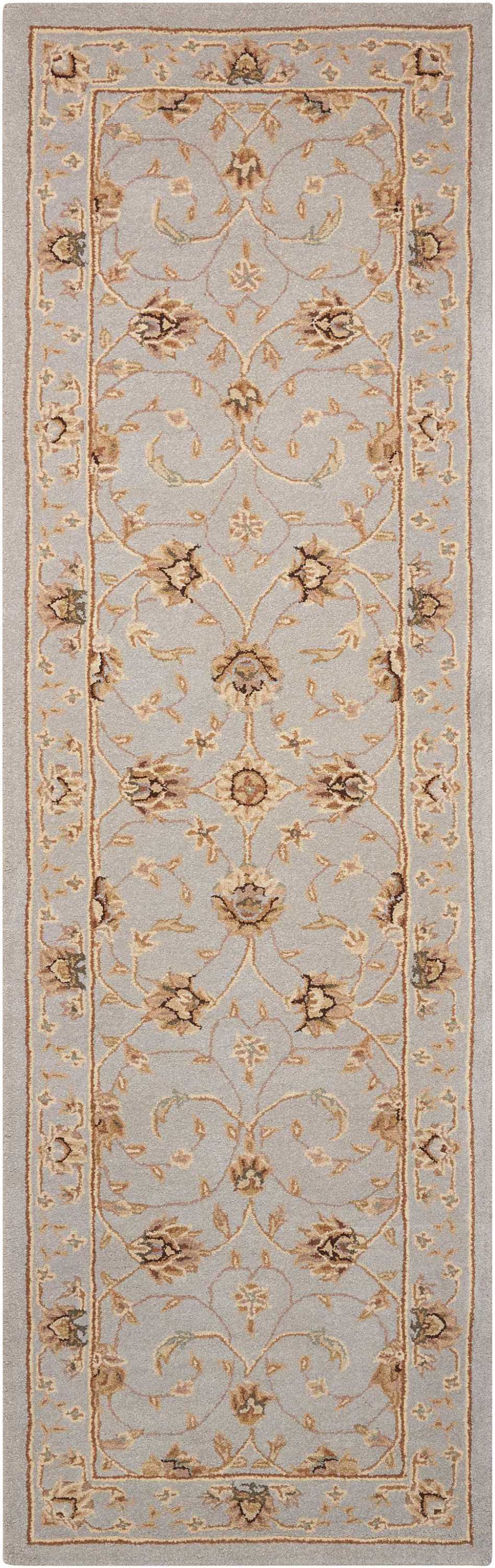 Nourison Home Heritage Hall HE28 Light Blue  Traditional Tufted Rug