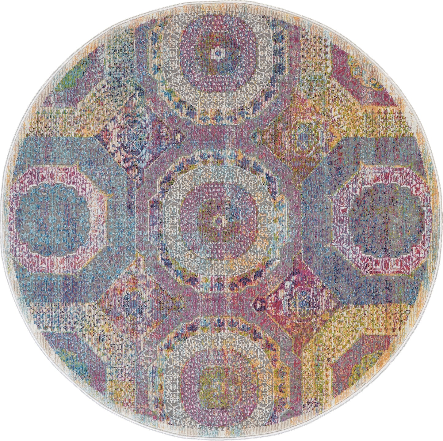 Nourison Home Ankara Global ANR05 Multicolor  Transitional Machinemade Rug