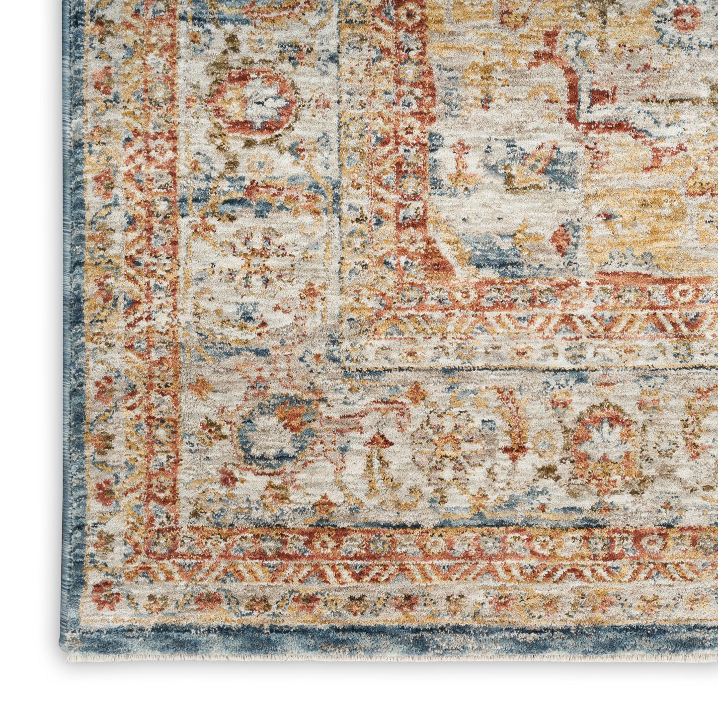 Nourison Home Sahar SHR06 Ivory Blue Traditional Machinemade Rug