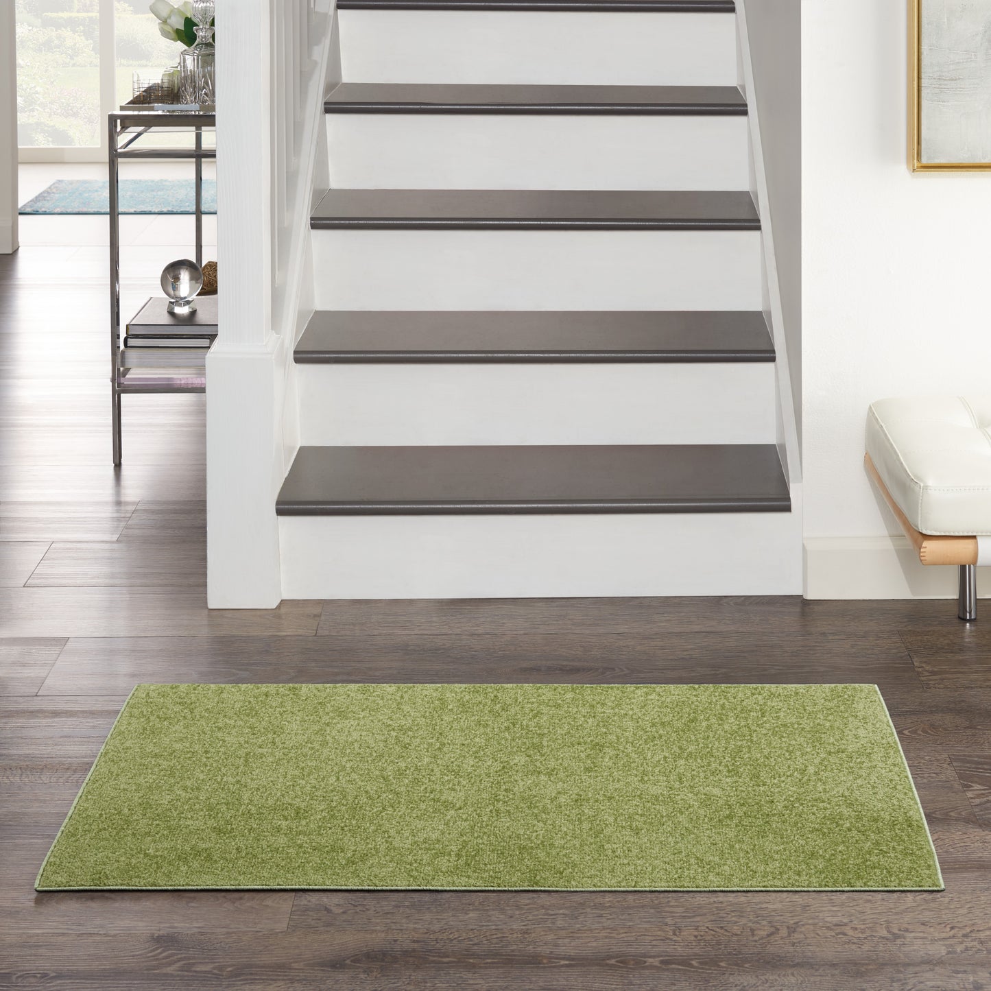 Nourison Home Nourison Essentials NRE01 Green  Contemporary Machinemade Rug