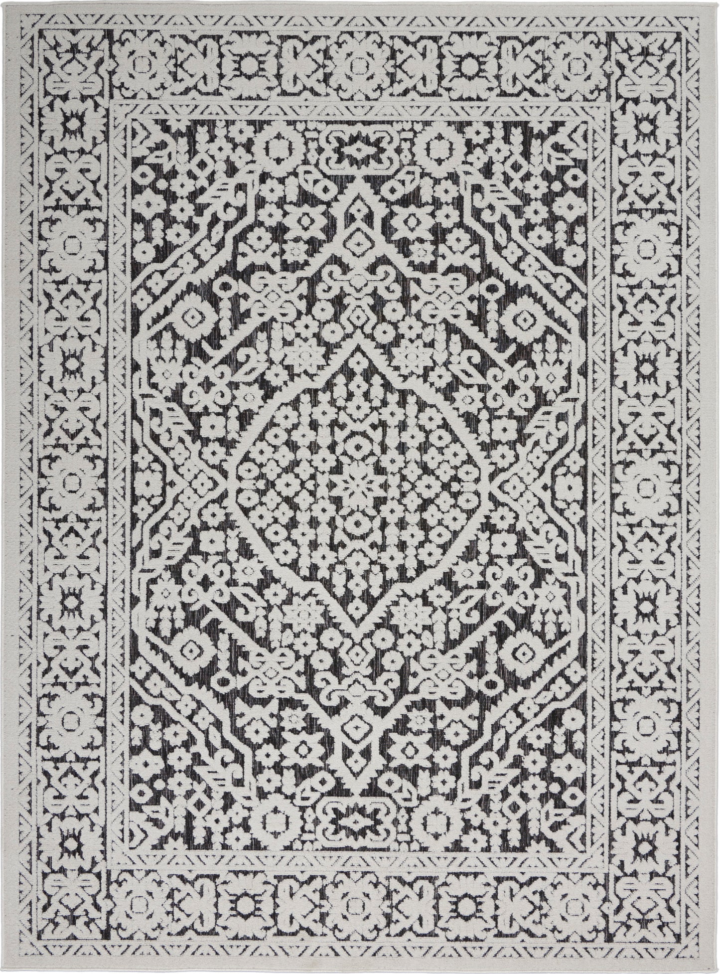 Nourison Home Key Largo KLG04 Dark Grey  Transitional Machinemade Rug