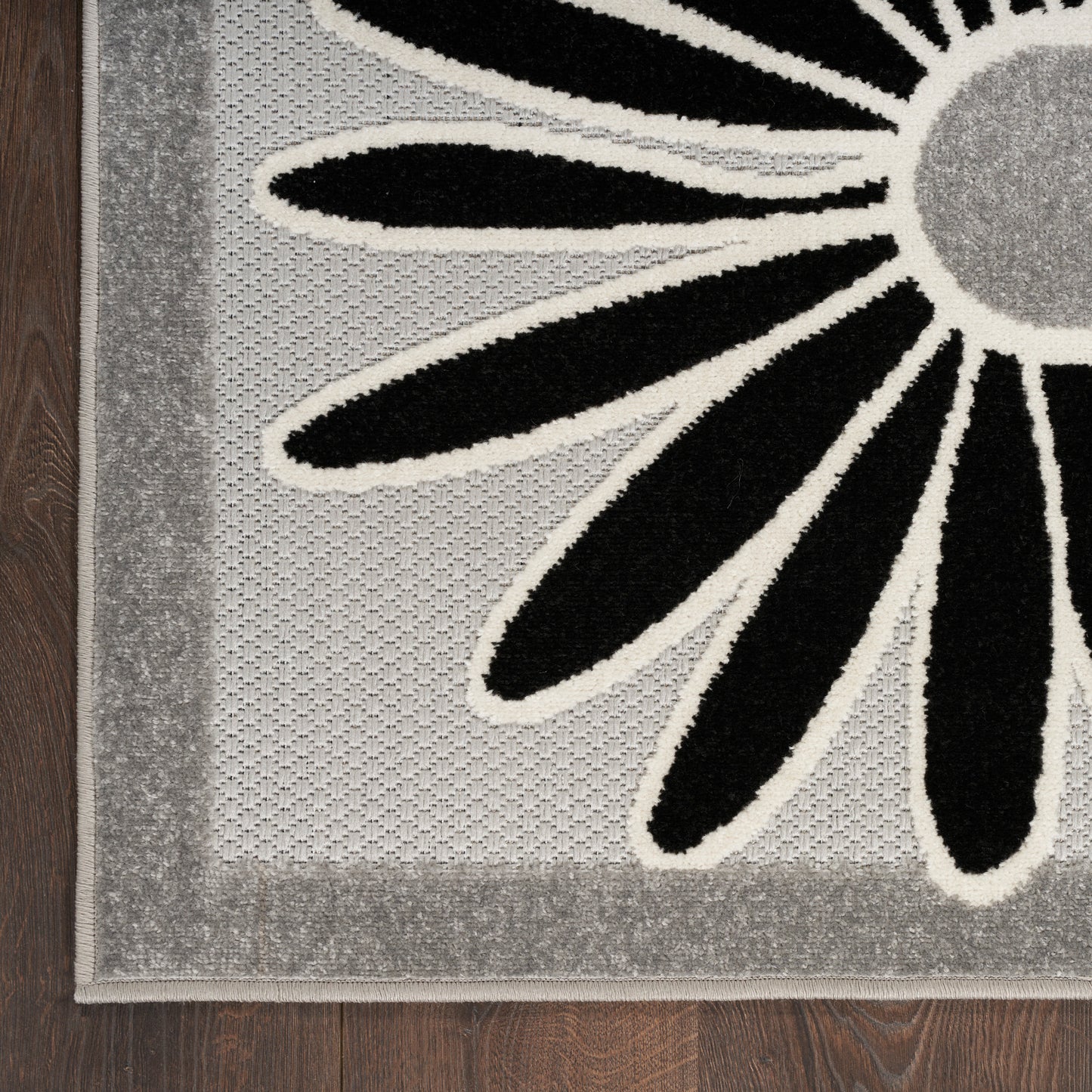 Nourison Home Aloha ALH33 Black White  Contemporary Machinemade Rug