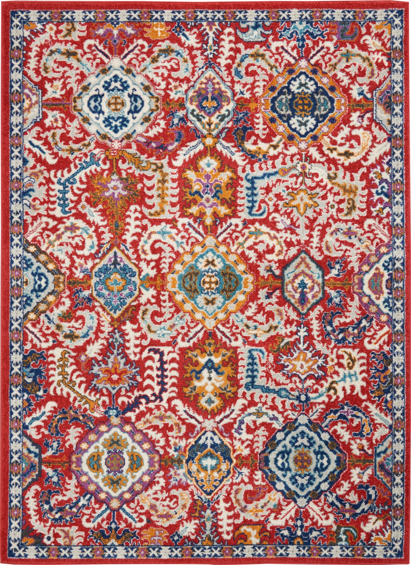 Nourison Home Passion PSN32 Red Multicolor  Transitional Machinemade Rug