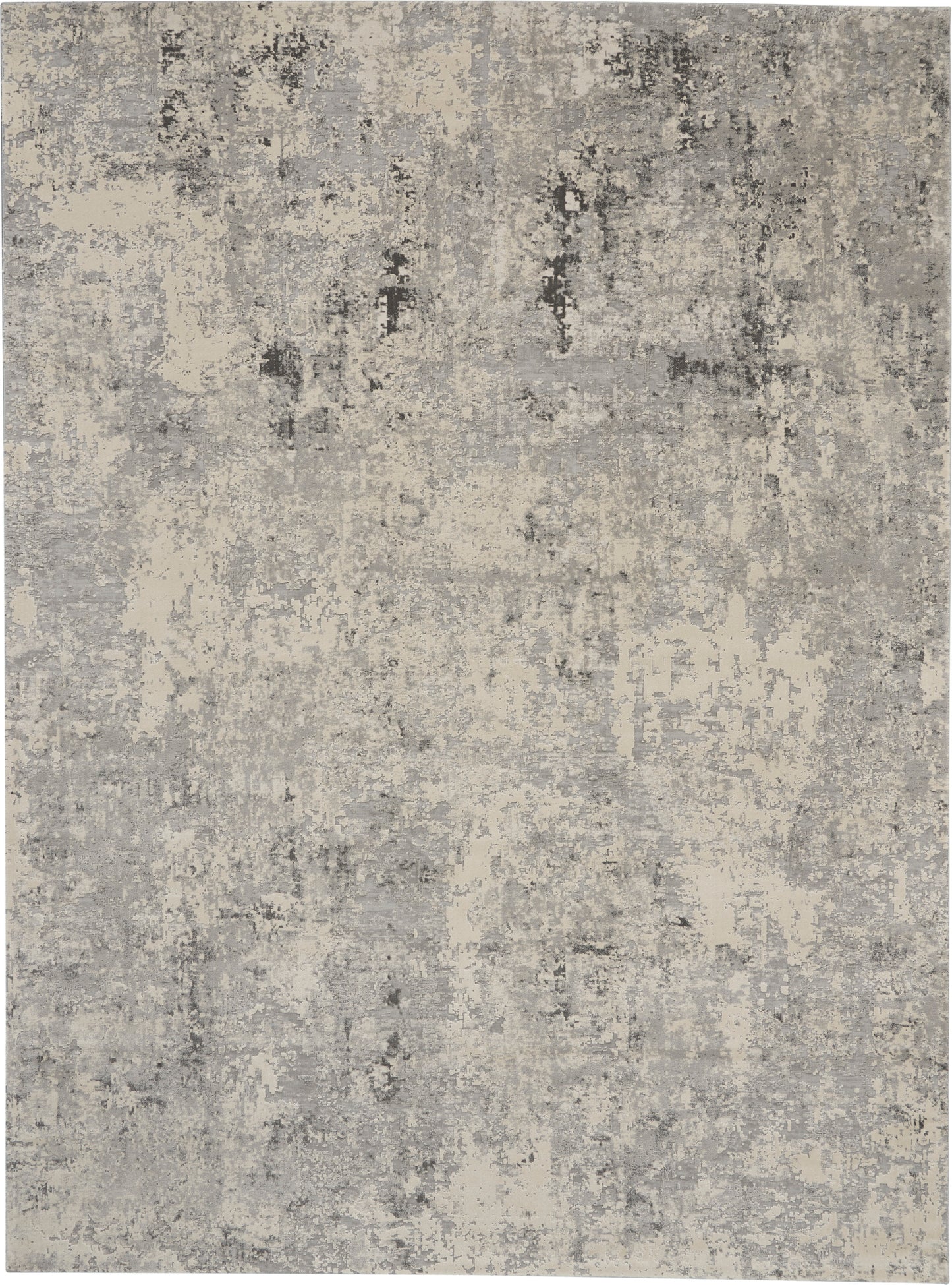 Nourison Home Rustic Textures RUS07 Grey Beige  Contemporary Machinemade Rug