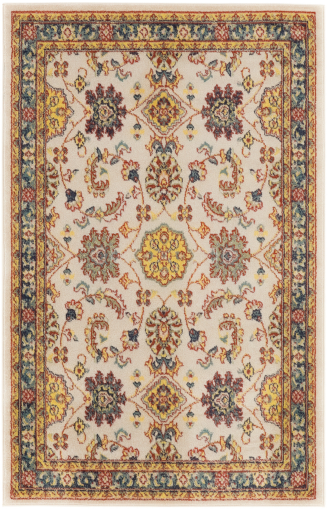 Nourison Home Nourison Essentials NRE05 Ivory Gold  Traditional Machinemade Rug