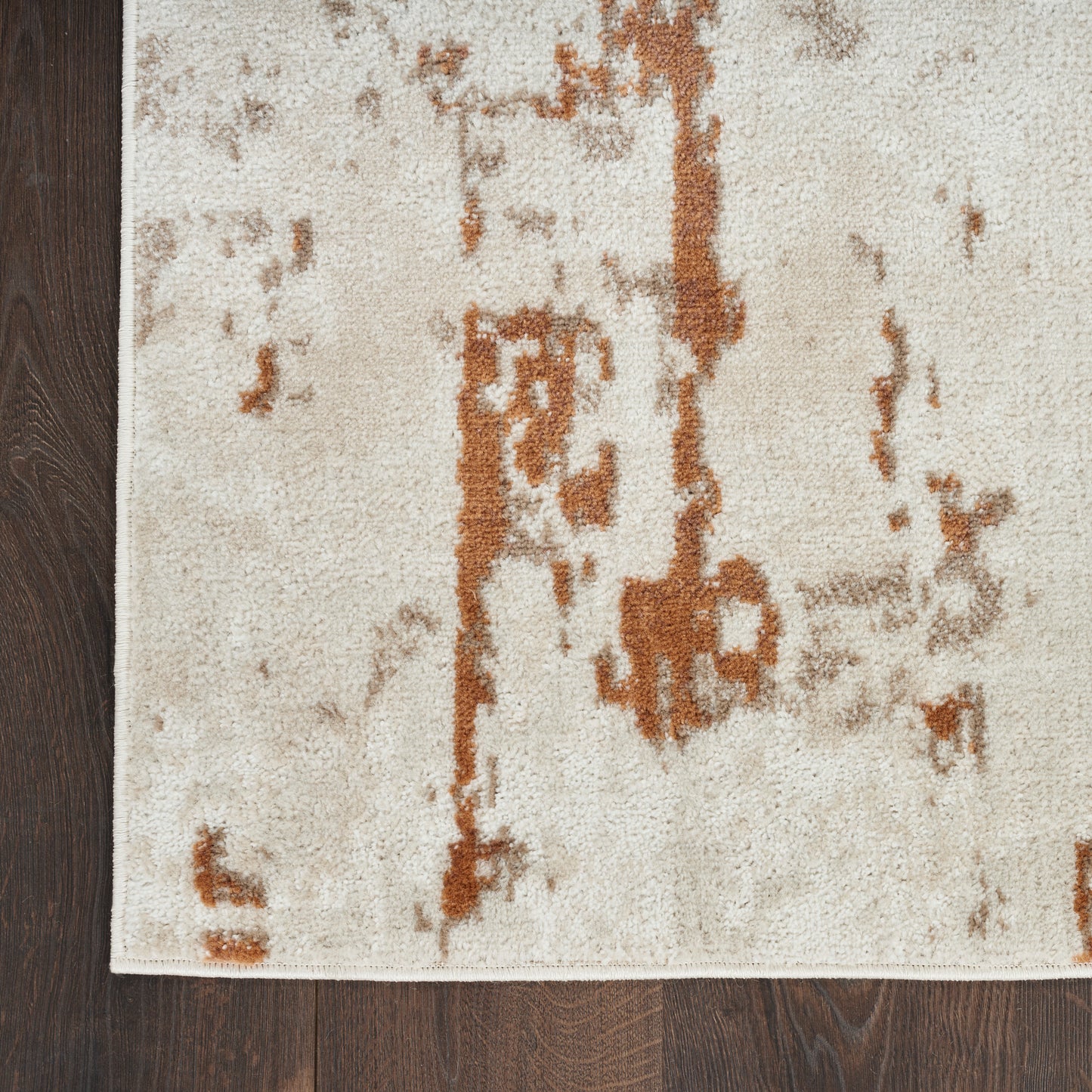 Nourison Home Quarry QUA01 Ivory Rust  Contemporary Machinemade Rug