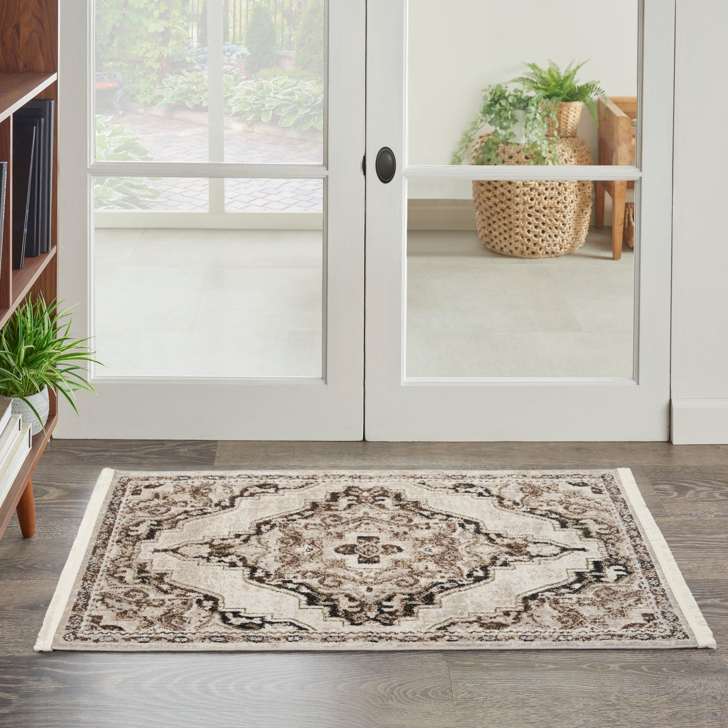 Nourison Home Carina CNA01 Mocha Silver  Transitional Machinemade Rug