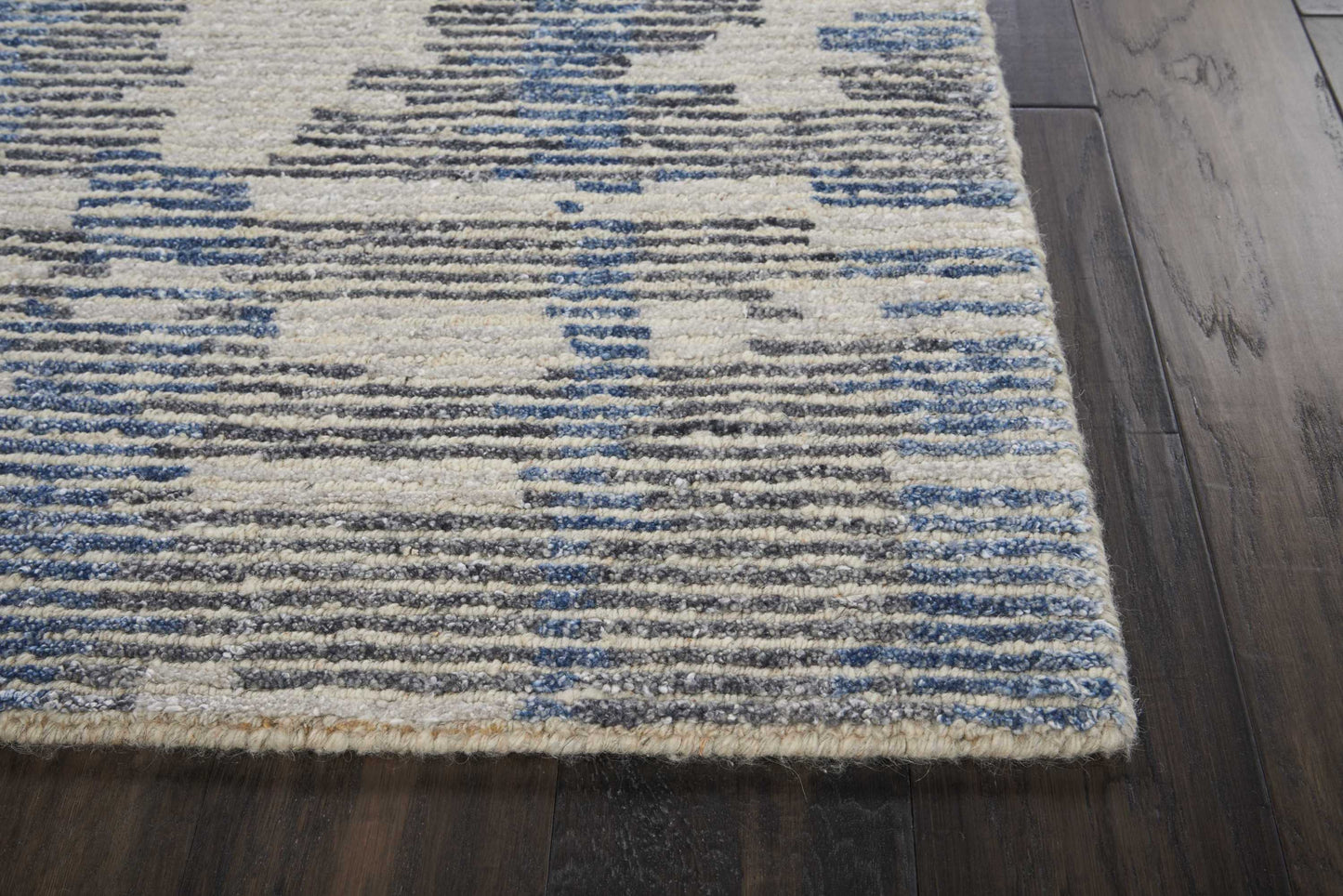 Nourison Home Ellora ELL01 Blue  Contemporary Knotted Rug