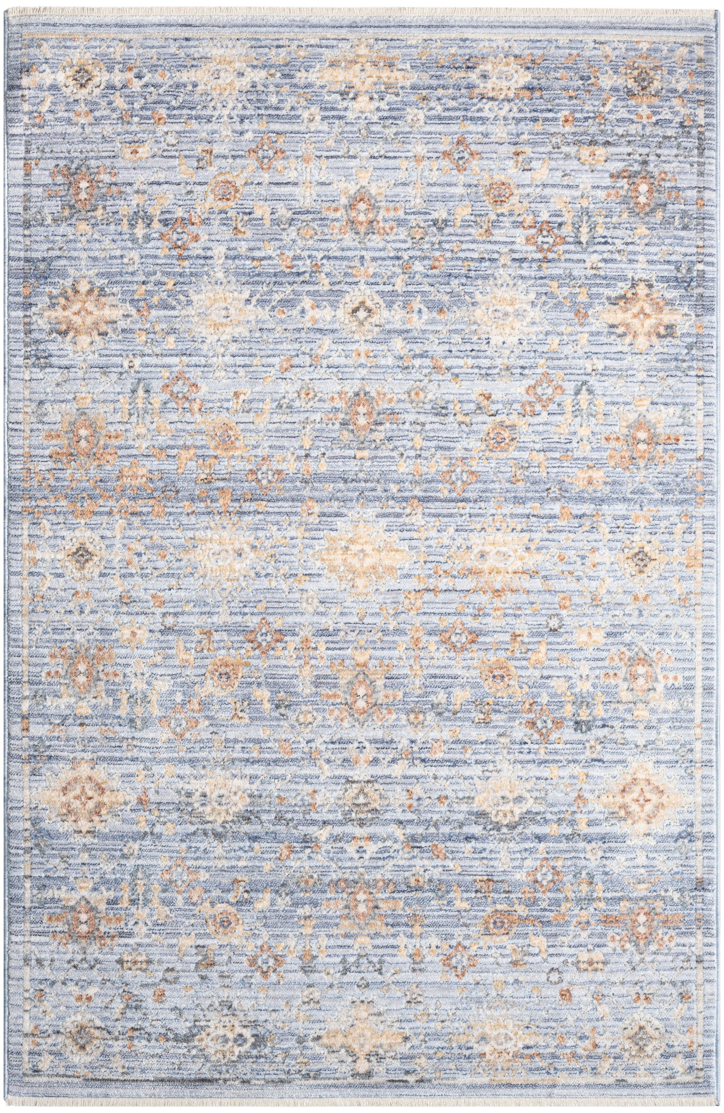 Nourison Home Elegant Heirlooms ELH02 Blue Ivory  Traditional Machinemade Rug