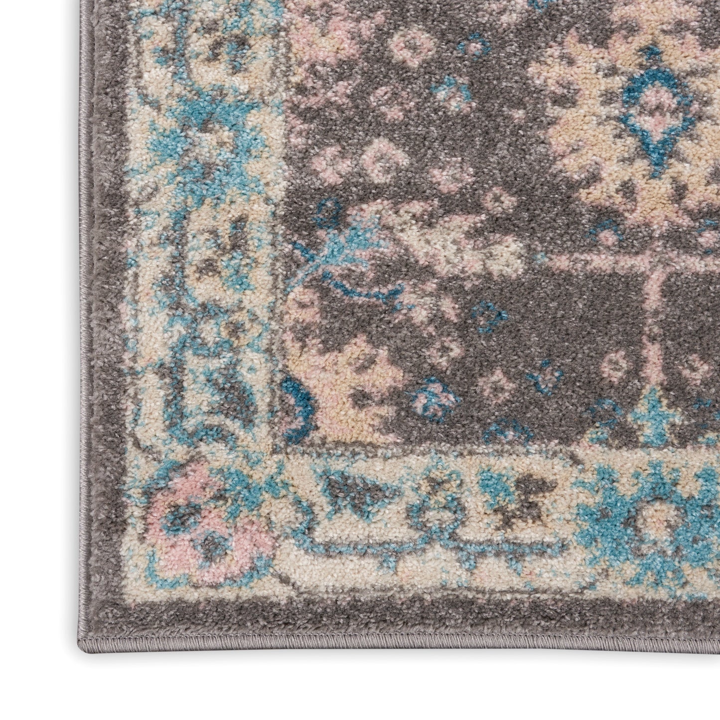 Nourison Home Tranquil TRA10 Grey Pink  Traditional Machinemade Rug