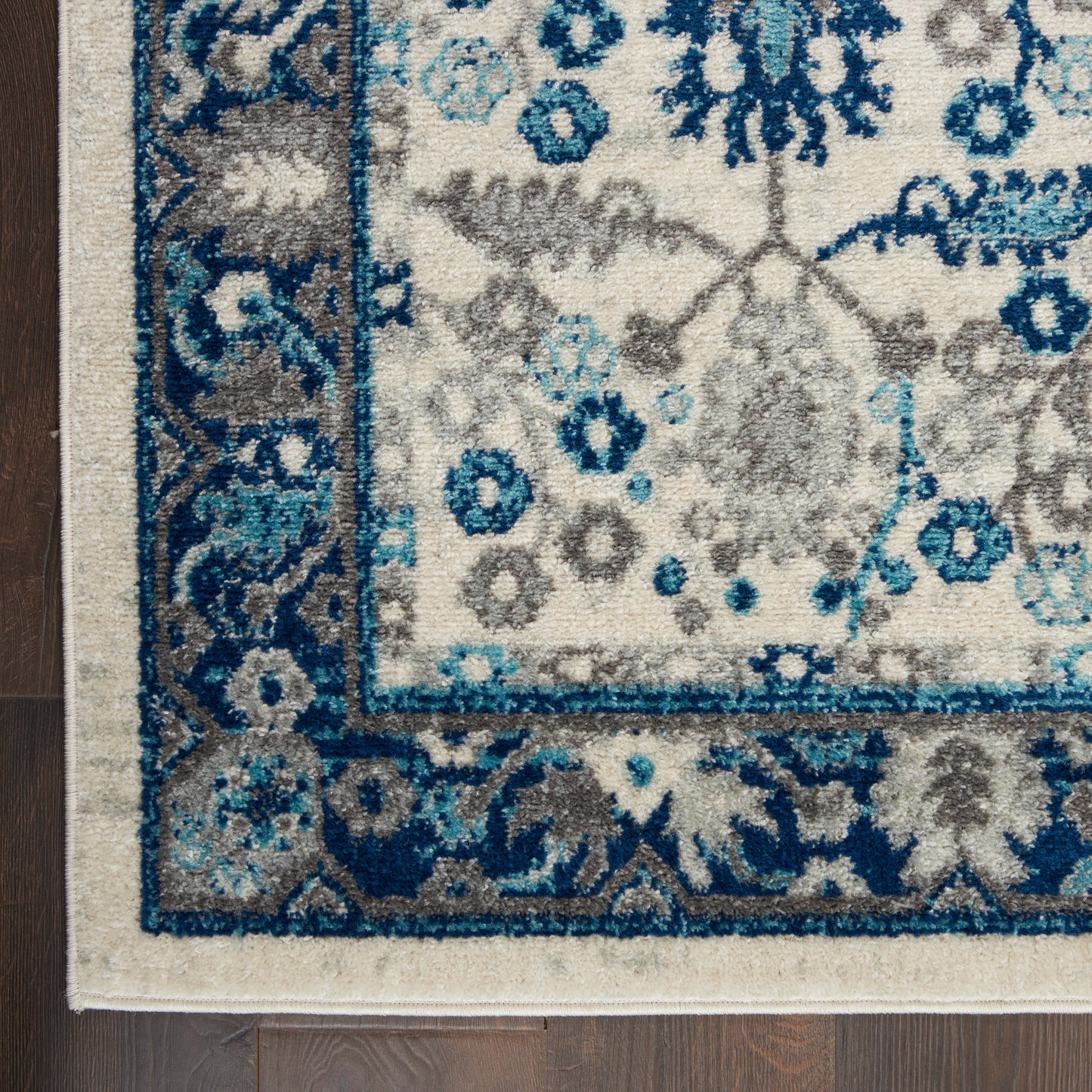 Nourison Home Persian Vintage PRV05 Ivory Grey Blue  Power-Loomed Rug