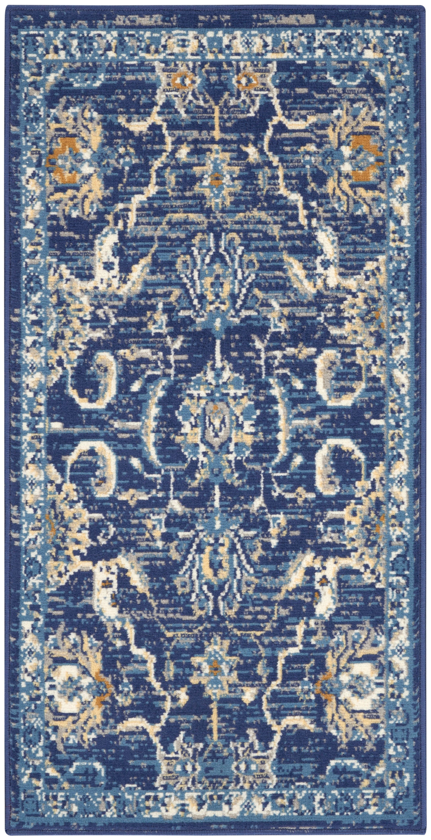 Nourison Home Grafix GRF24 Navy  Transitional Machinemade Rug