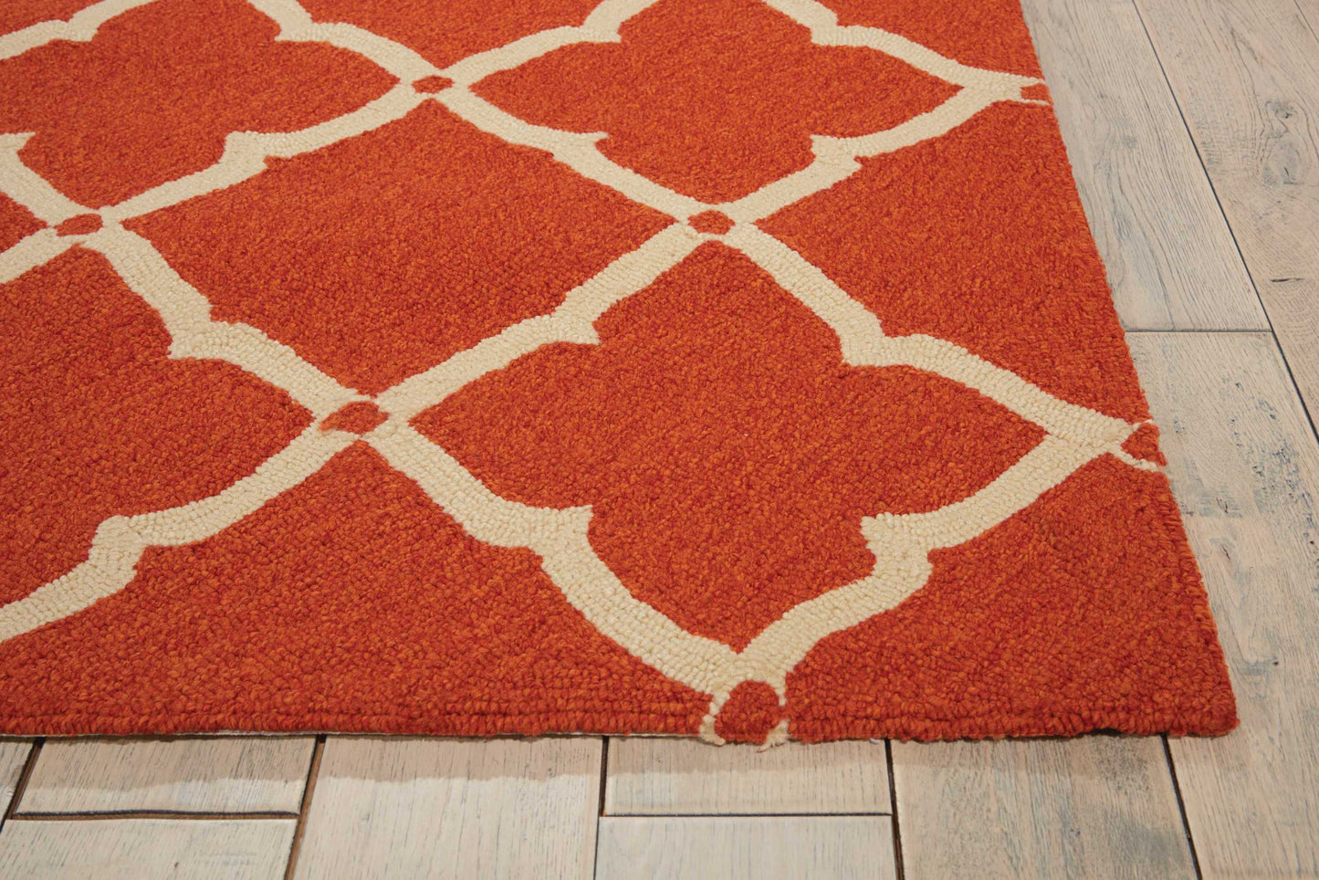 Nourison Home Portico POR01 Orange  Contemporary Tufted Rug