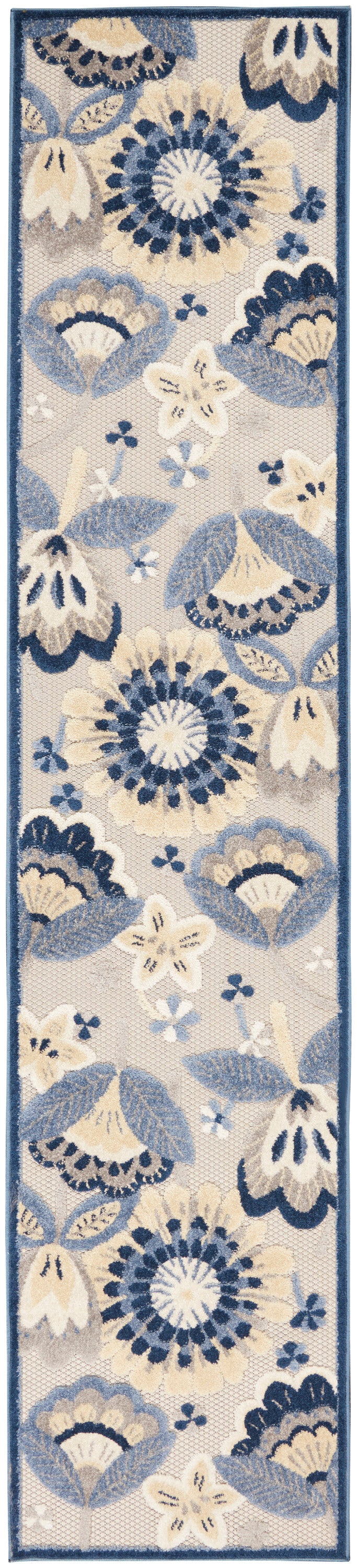 Nourison Home Aloha ALH17 Blue Grey  Contemporary Machinemade Rug