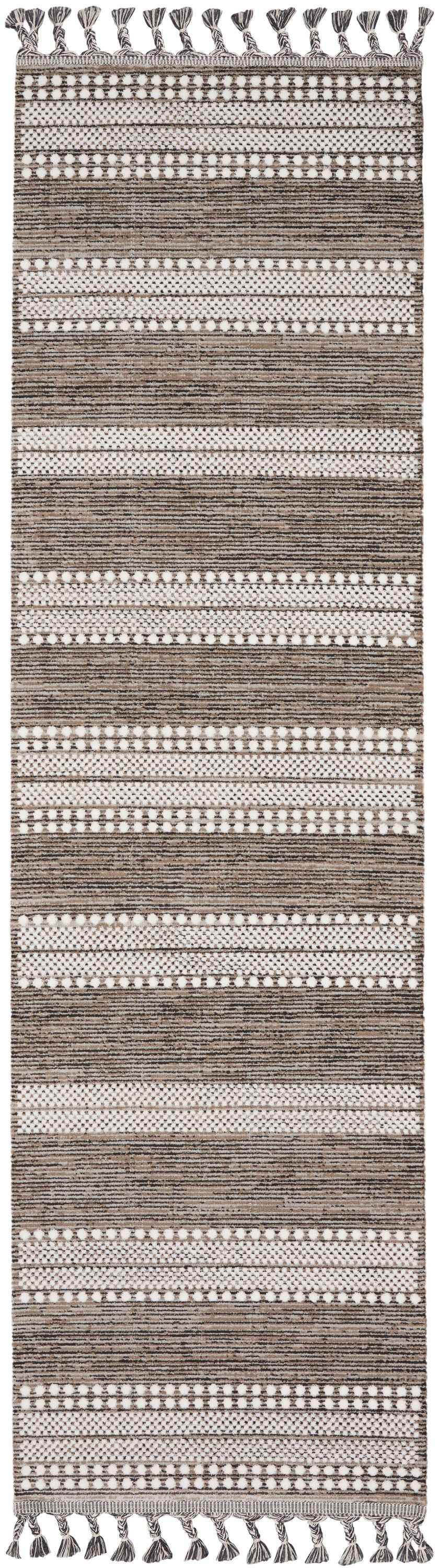 Nourison Home Asilah ASI02 Mocha Ivory  Contemporary Machinemade Rug