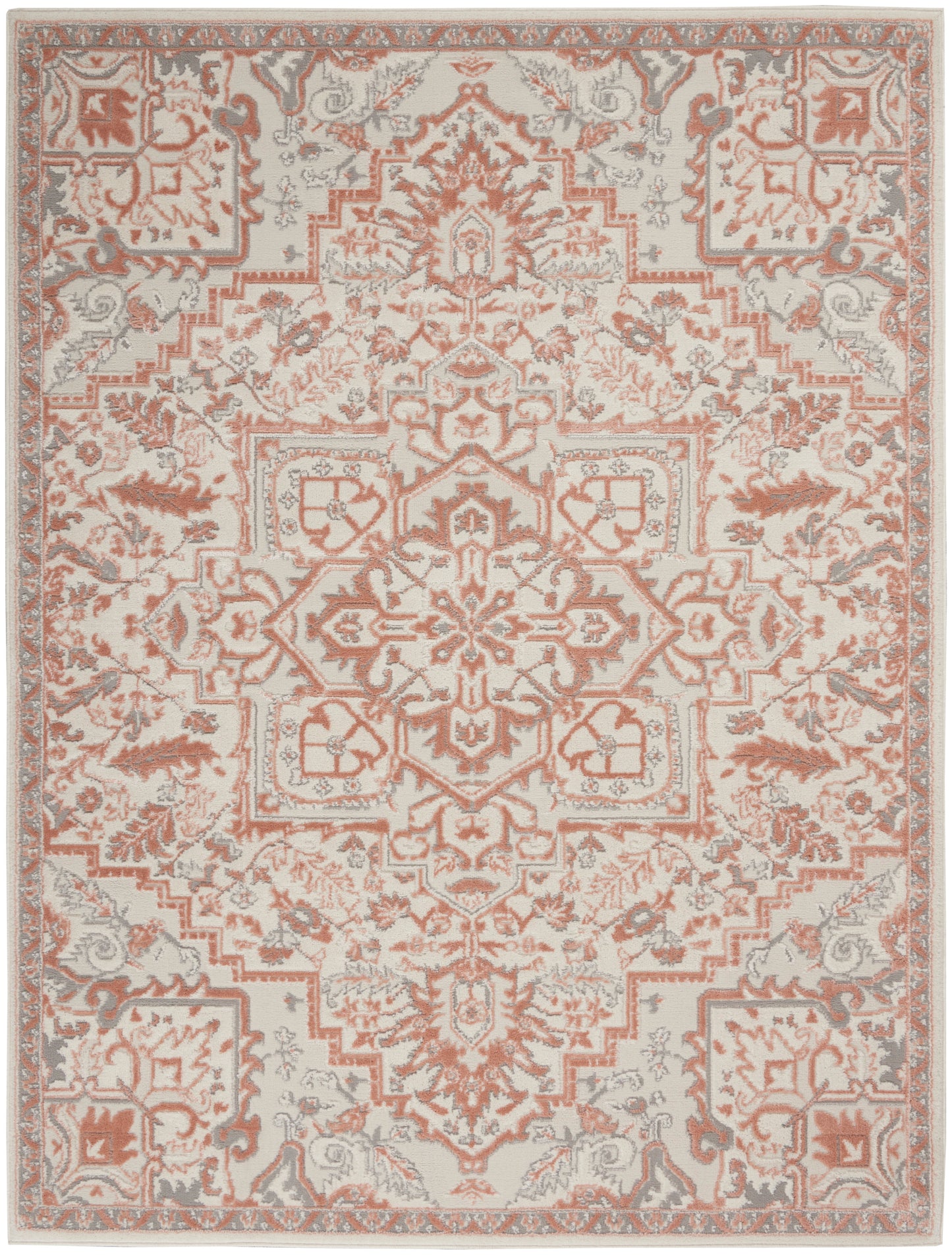 Nourison Home Elation ETN10 Ivory Brick  Traditional Machinemade Rug