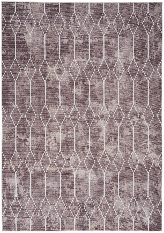 Nicole Curtis Machine Washable Series 1 SR107 Mocha Contemporary Machinemade Rug