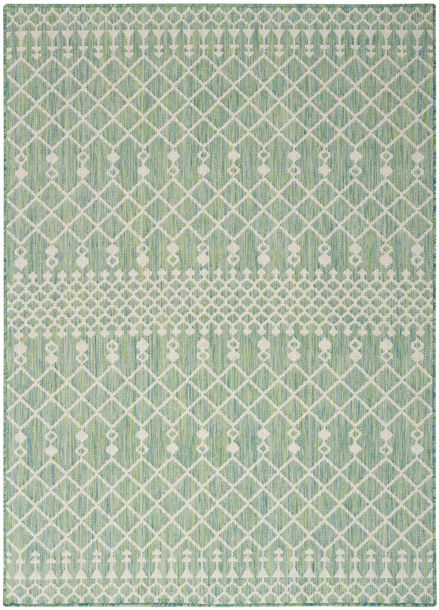 Nourison Home Positano POS02 Blue Green Contemporary Machinemade Rug