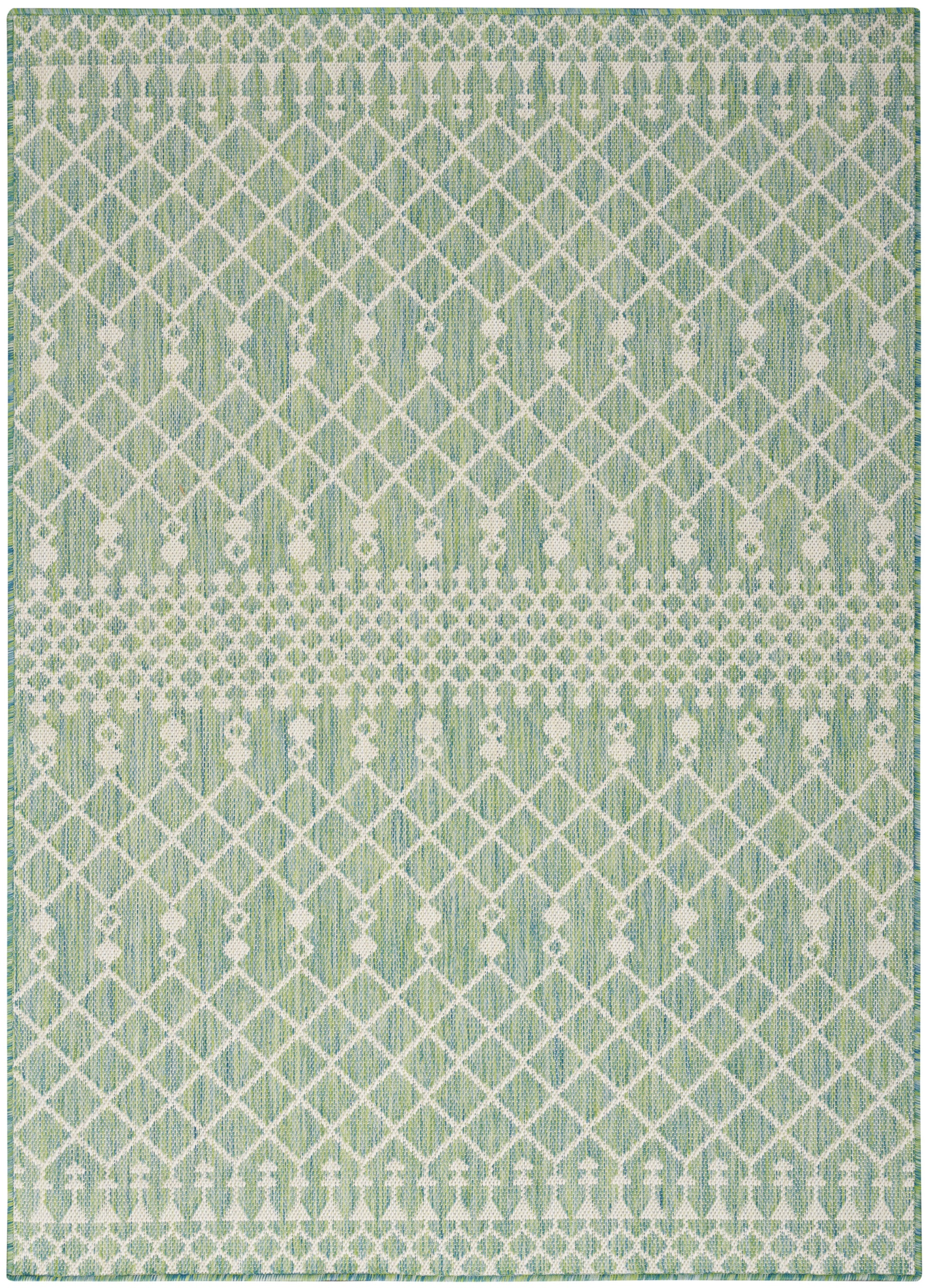 Nourison Home Positano POS02 Blue Green Contemporary Machinemade Rug