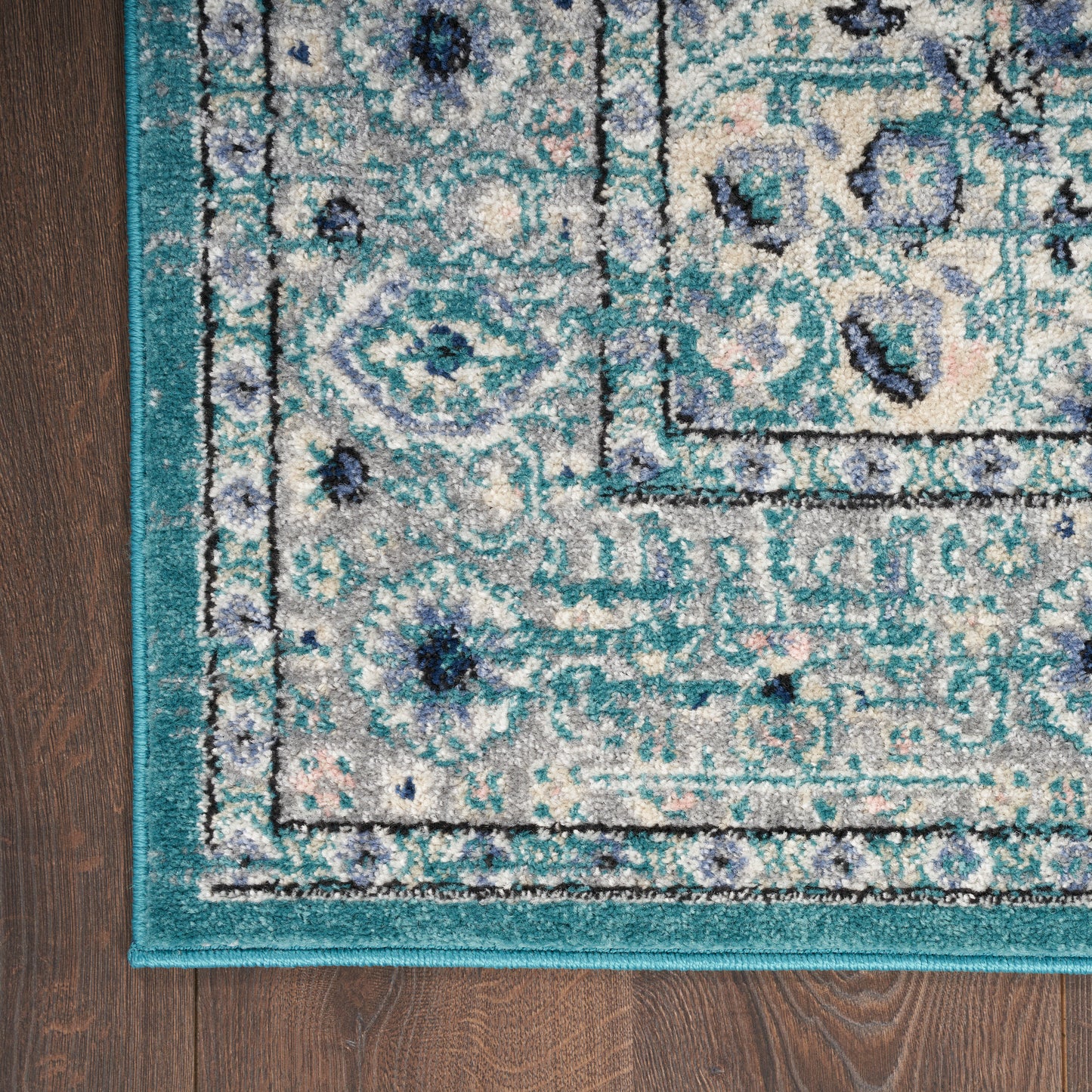 Nourison Home Passion PSN03 Turquoise Grey  Transitional Machinemade Rug