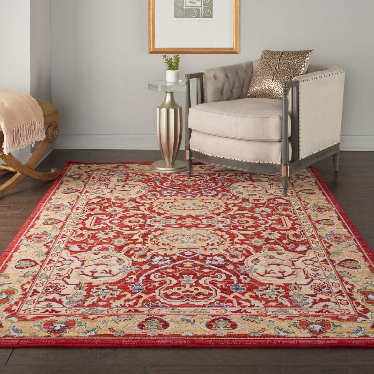 Nourison Home Majestic MST04 Red  Traditional Woven Rug