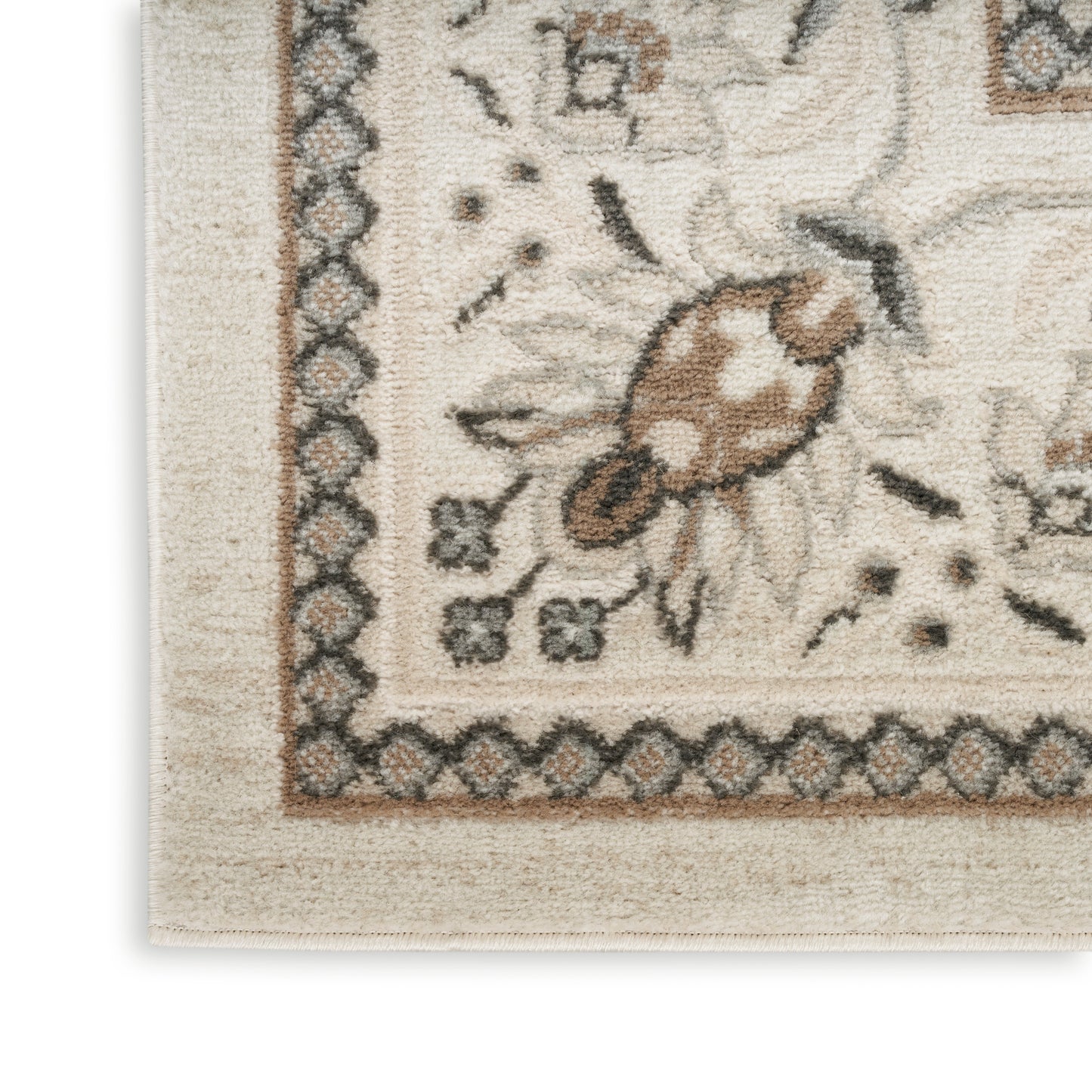 Nourison Home Serenity Home SRH02 Ivory Mocha  Traditional Woven Rug