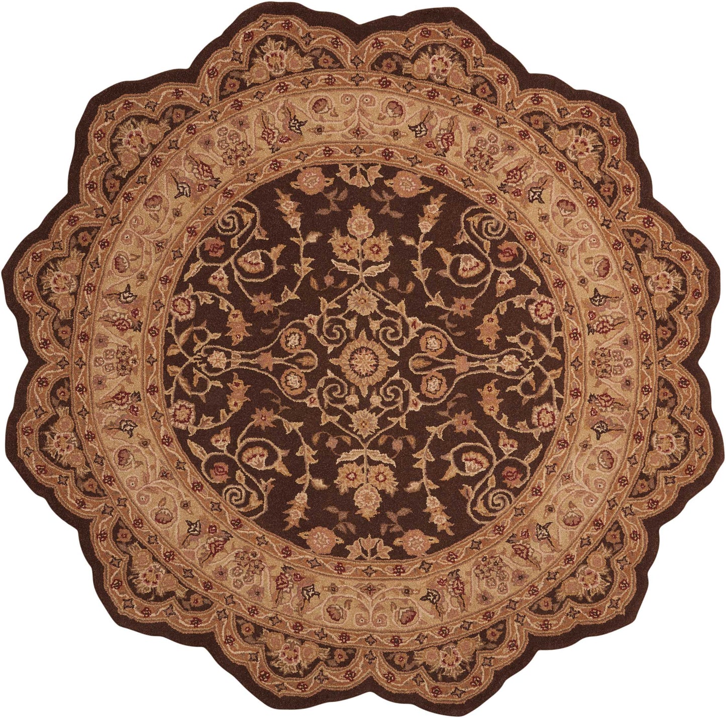 Nourison Home Heritage Hall HE05 Brown  Traditional Tufted Rug