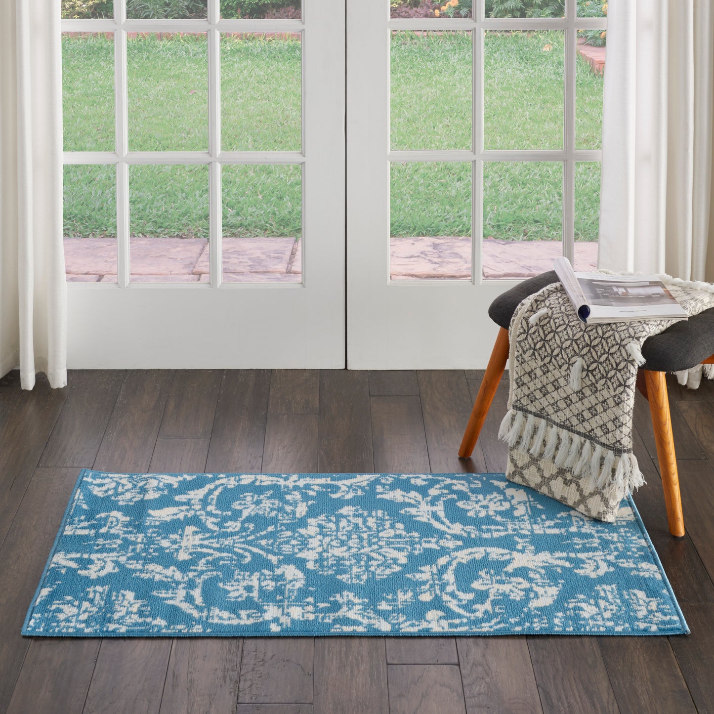 Nourison Home Jubilant JUB09 Blue  Transitional Machinemade Rug