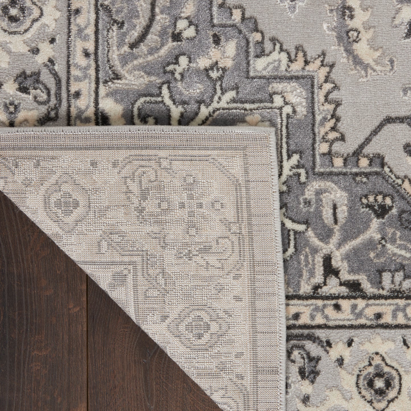 Nourison Home Grand Villa KI80 Grey  Traditional Machinemade Rug