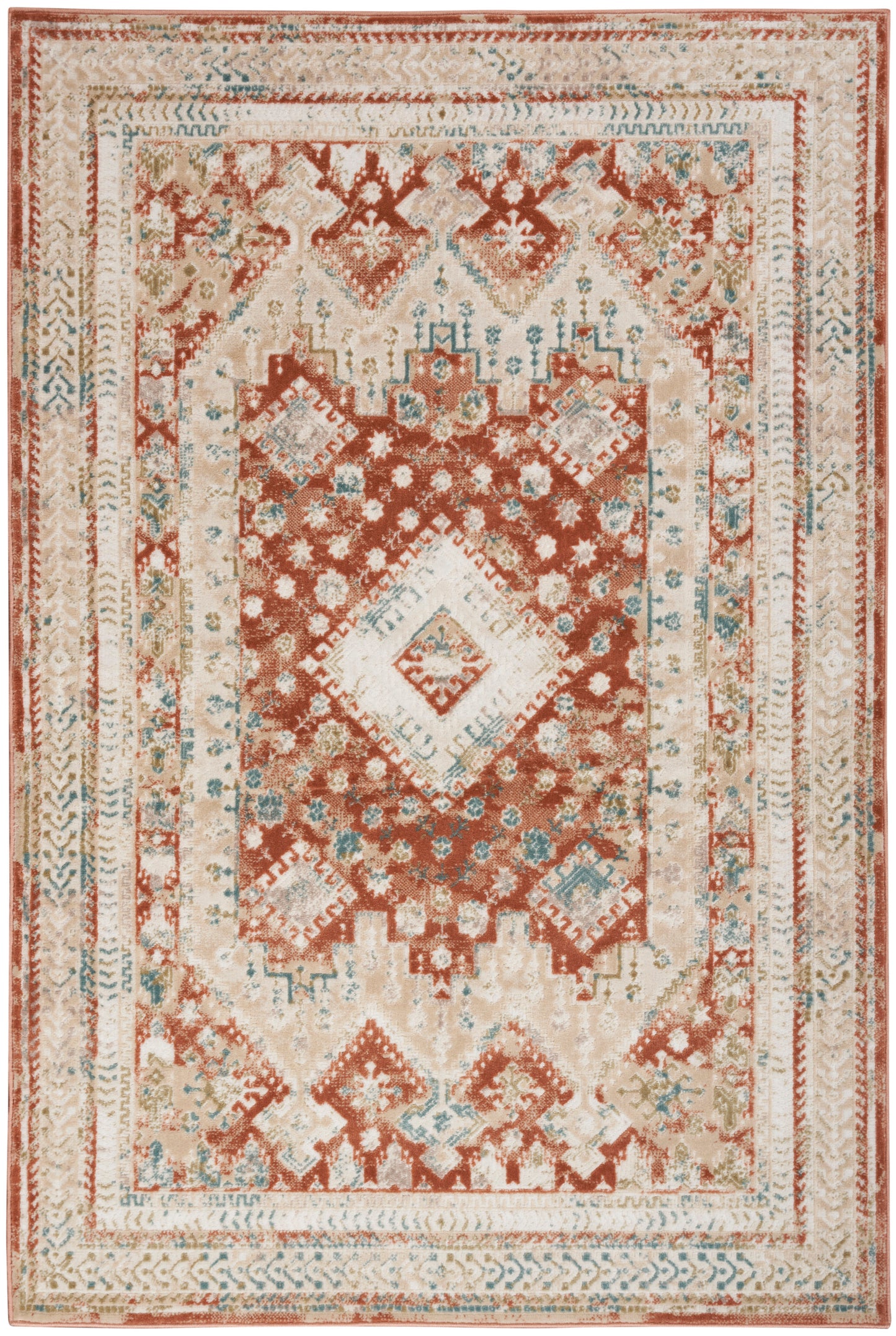 Nourison Home Thalia THL04 Rust Multicolor  Transitional Machinemade Rug